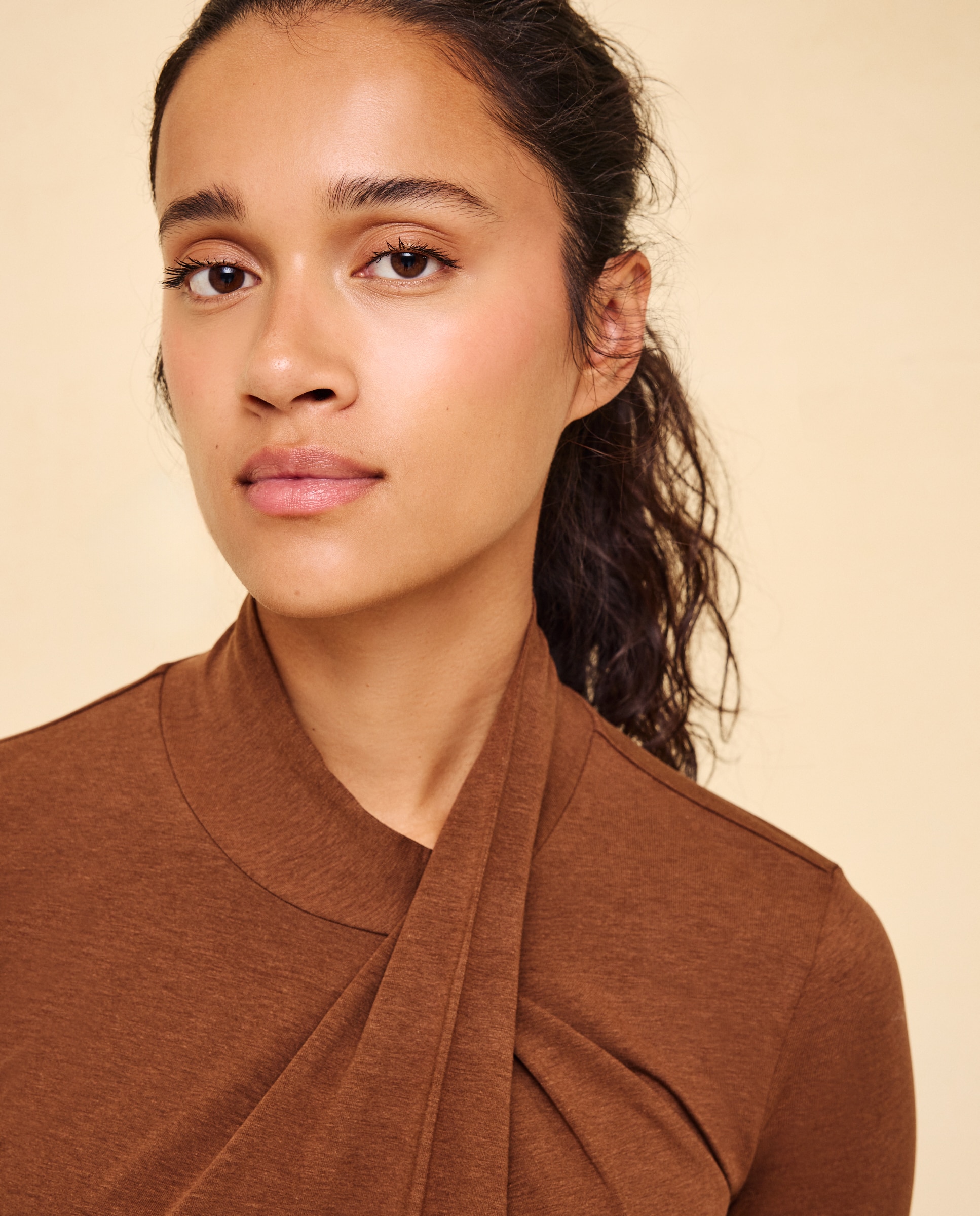 Camiseta manga larga de mujer - Easy Wear - 730 Camel 730 Camel-4