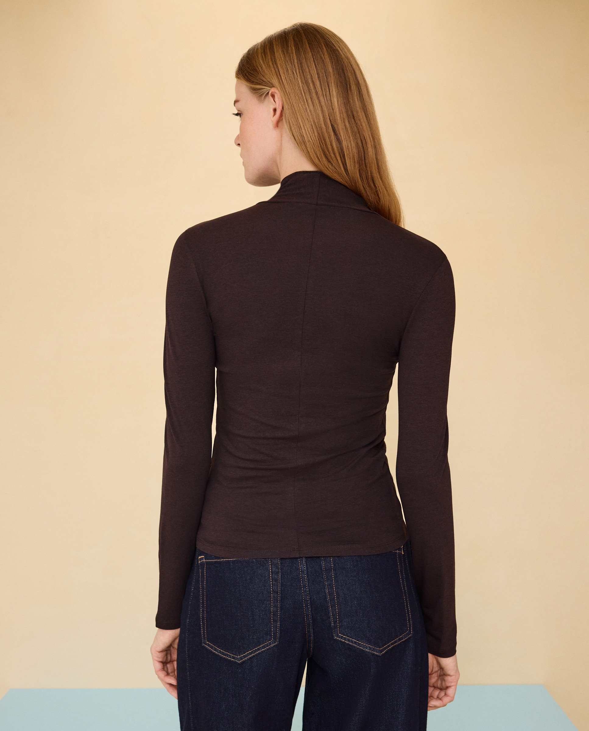 Camiseta manga larga de mujer - Easy Wear - Marrón Marrón-3