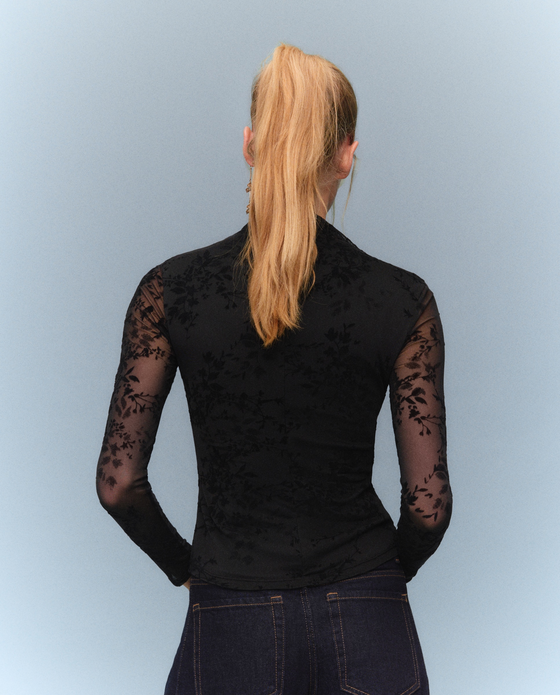 Camiseta de mujer manga larga - Easy Wear - Negro Negro-3