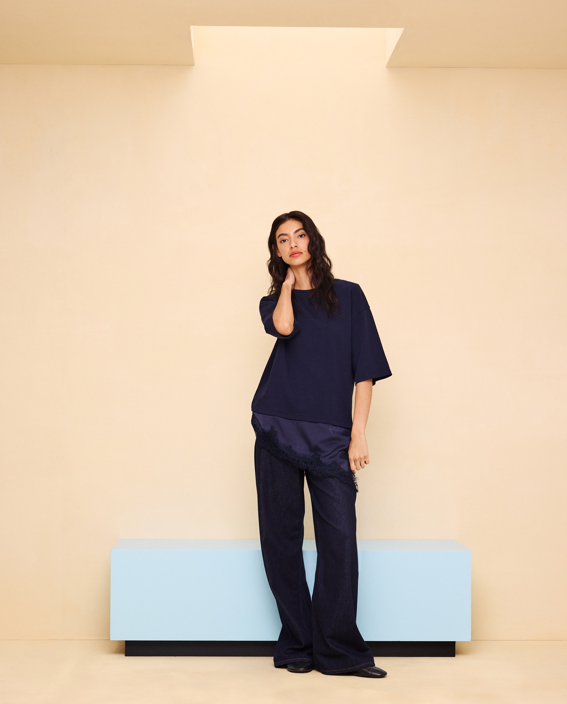 Camiseta manga corta de mujer - Easy Wear - Azul marino Azul marino-2