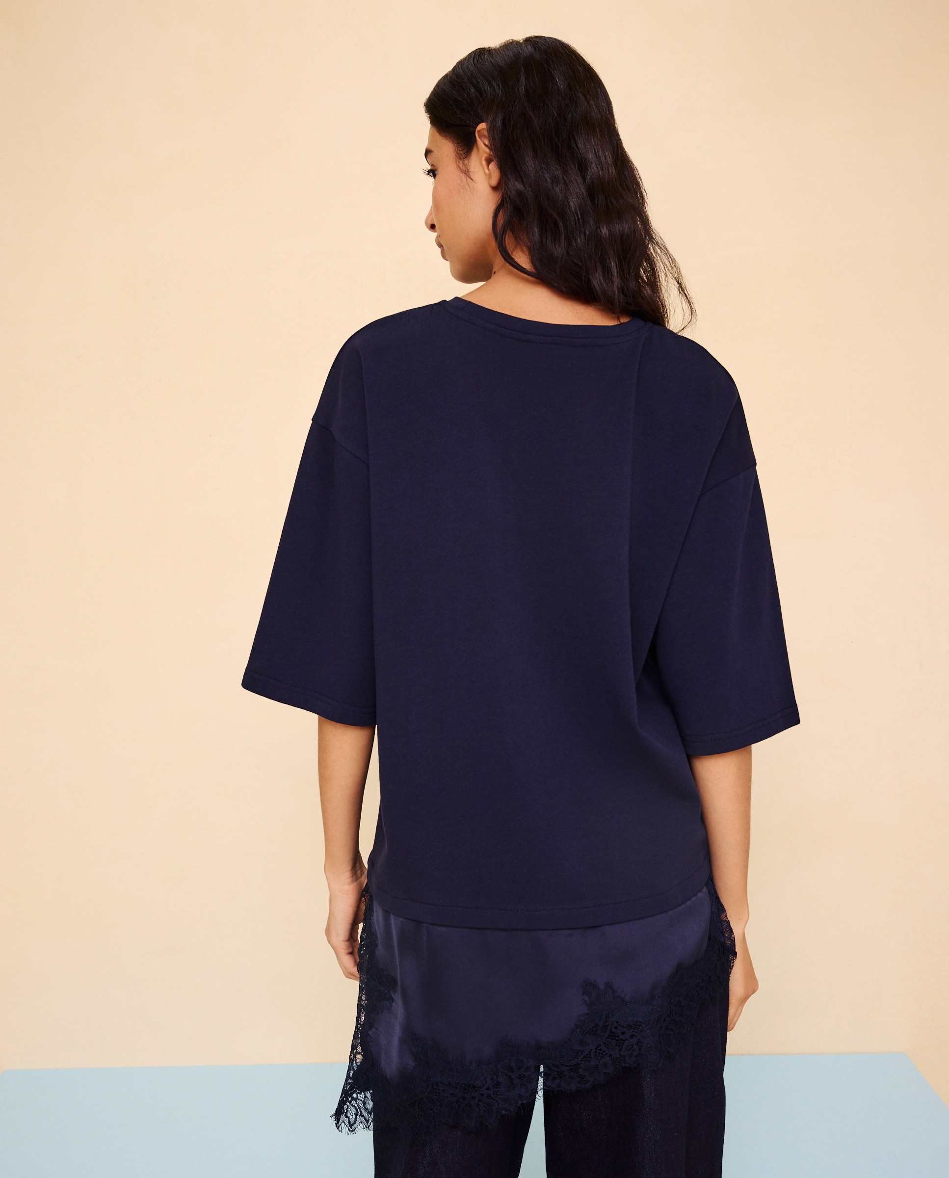 Camiseta manga corta de mujer - Easy Wear - Azul marino Azul marino-3