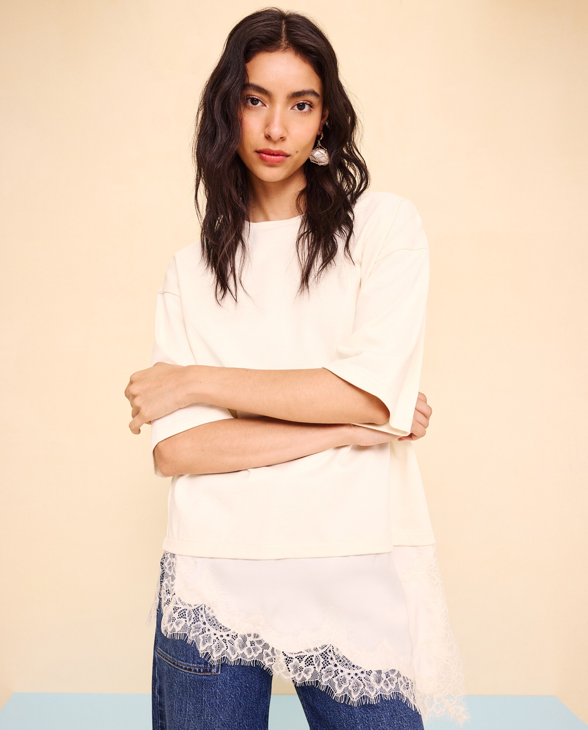 Camiseta manga corta de mujer - Easy Wear - Crudo Crudo-2