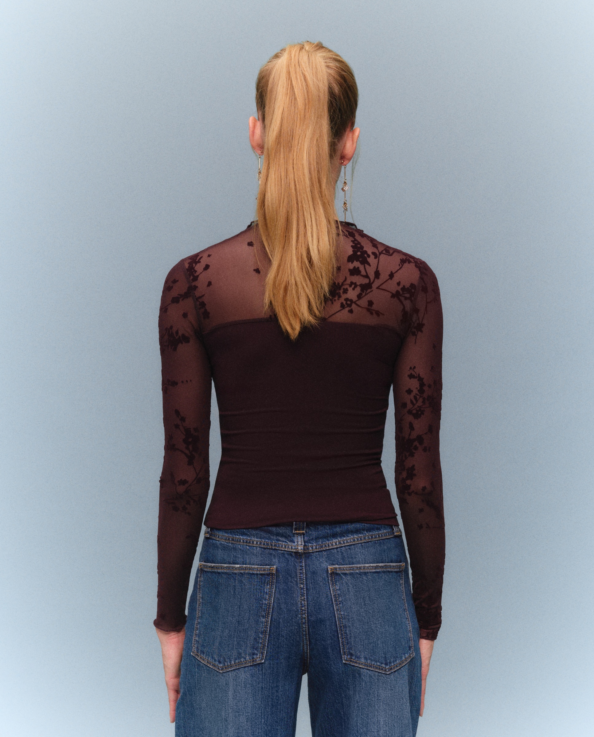 Imagen 4 de Camiseta manga larga de mujer - Easy Wear - Burdeos Burdeos