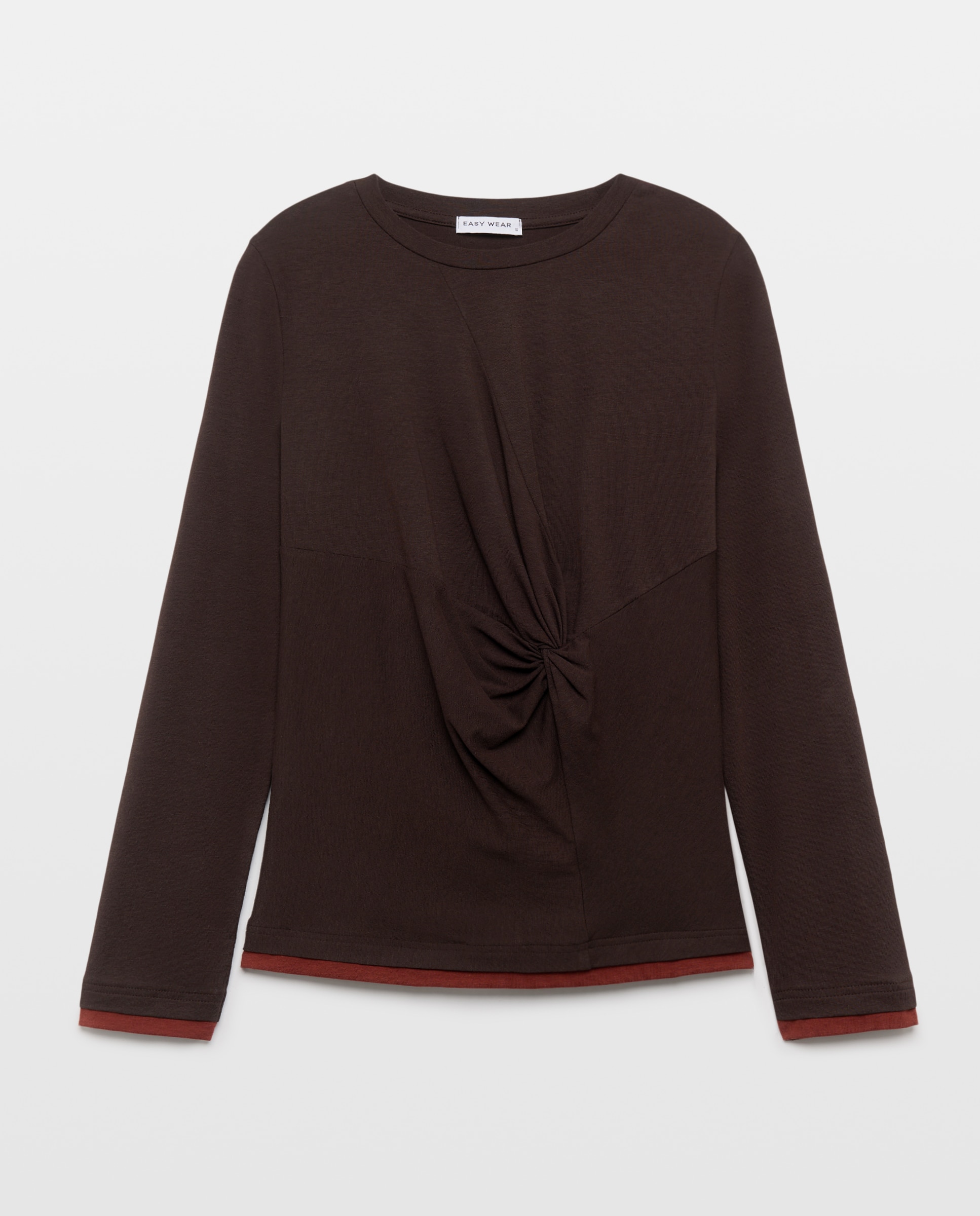 Camiseta manga larga de mujer - Easy Wear - Marrón Marrón-4