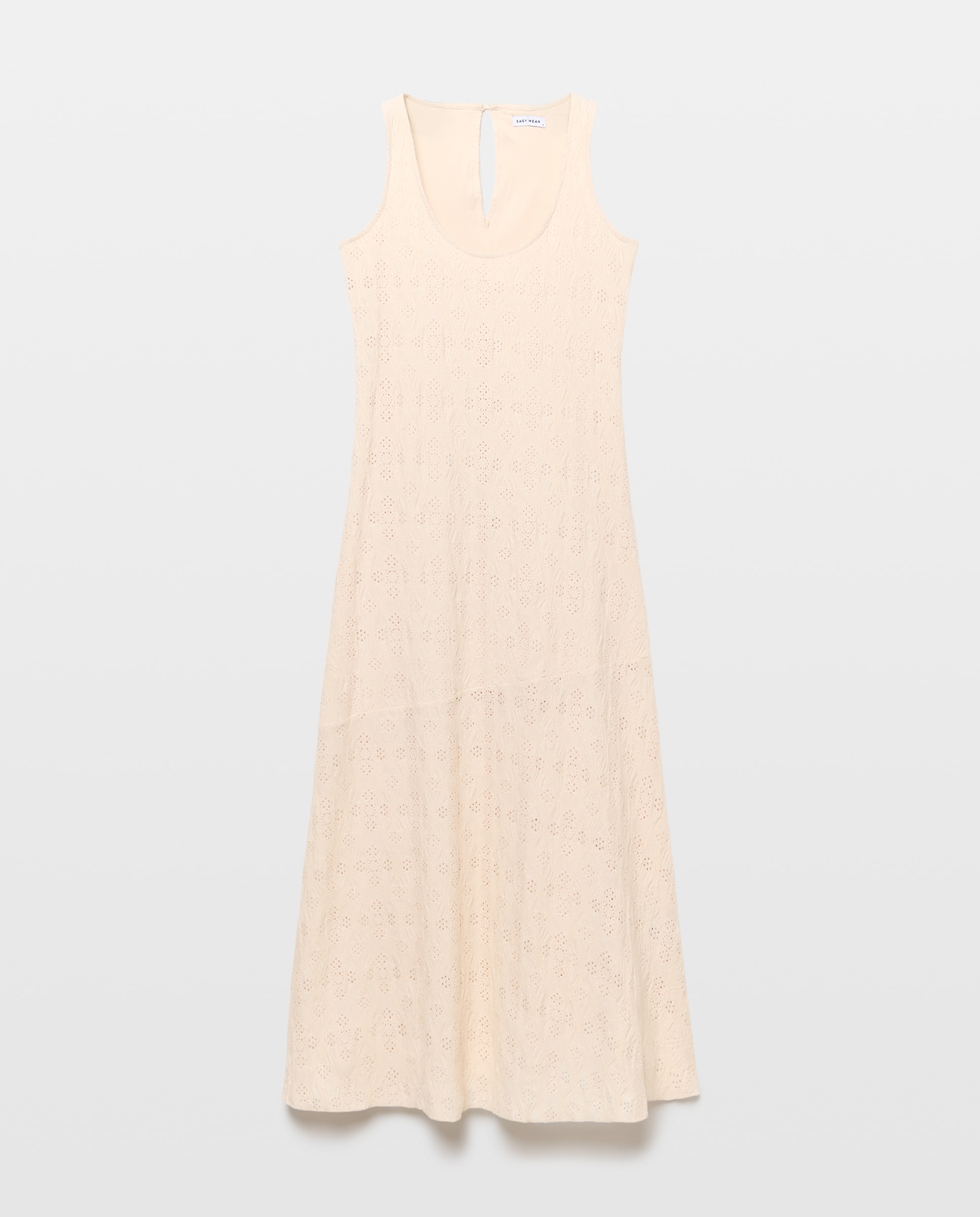 Vestido midi con tirantes de mujer - Easy Wear - 120 Crudo 120 Crudo-4