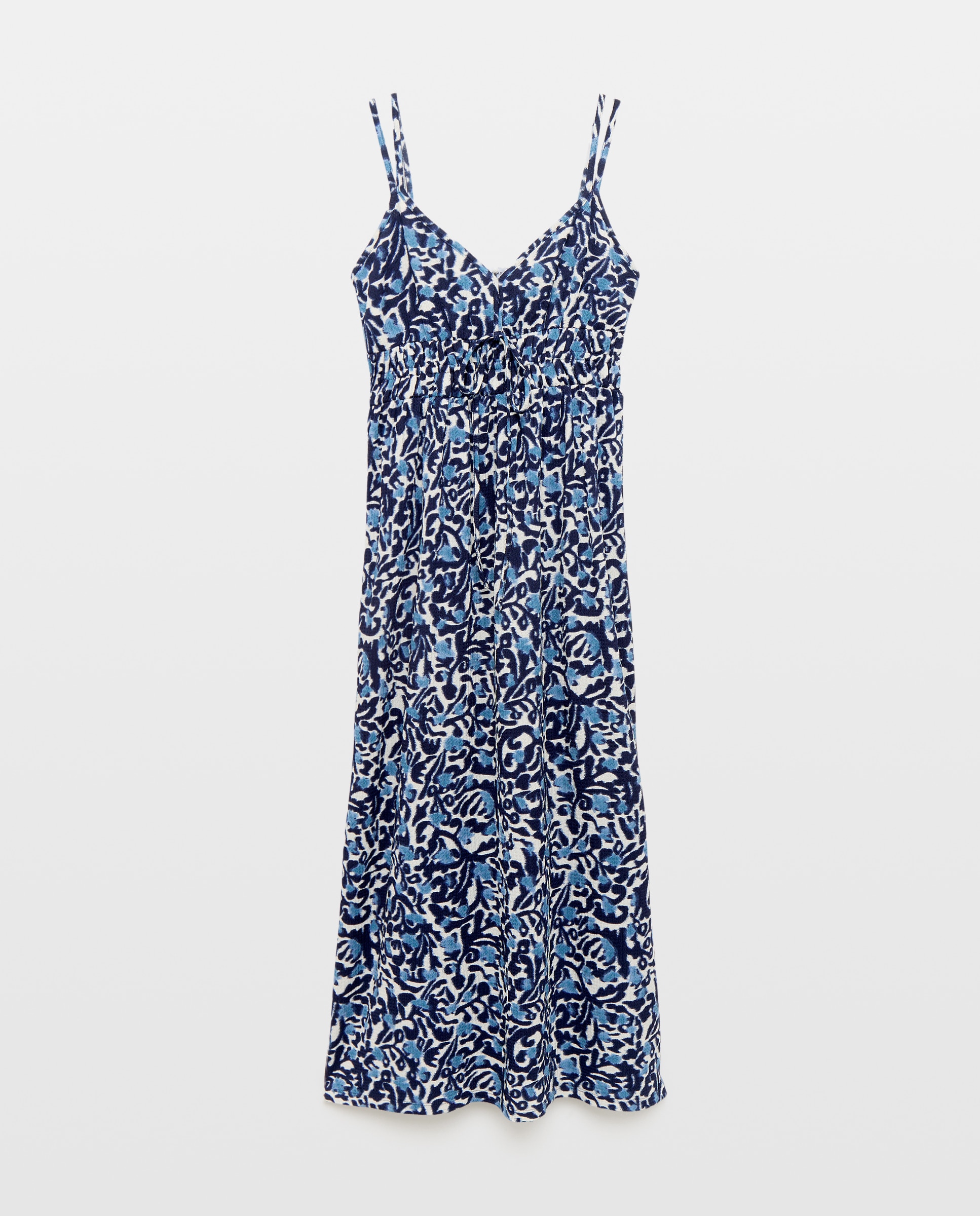 Vestido midi con tirantes de mujer - Easy Wear - Blanco Blanco-4