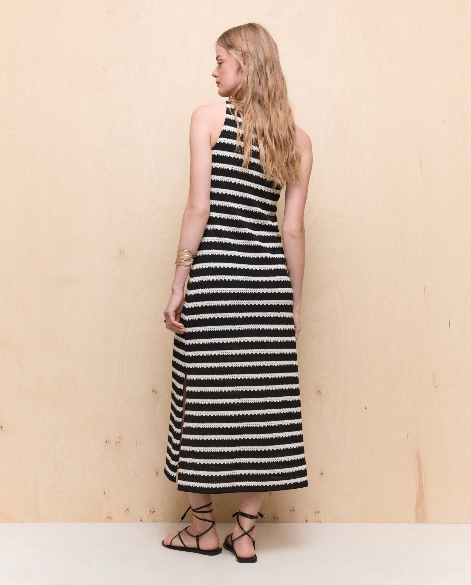 Vestido de tirantes estampado de mujer - Easy Wear - Negro Negro-3