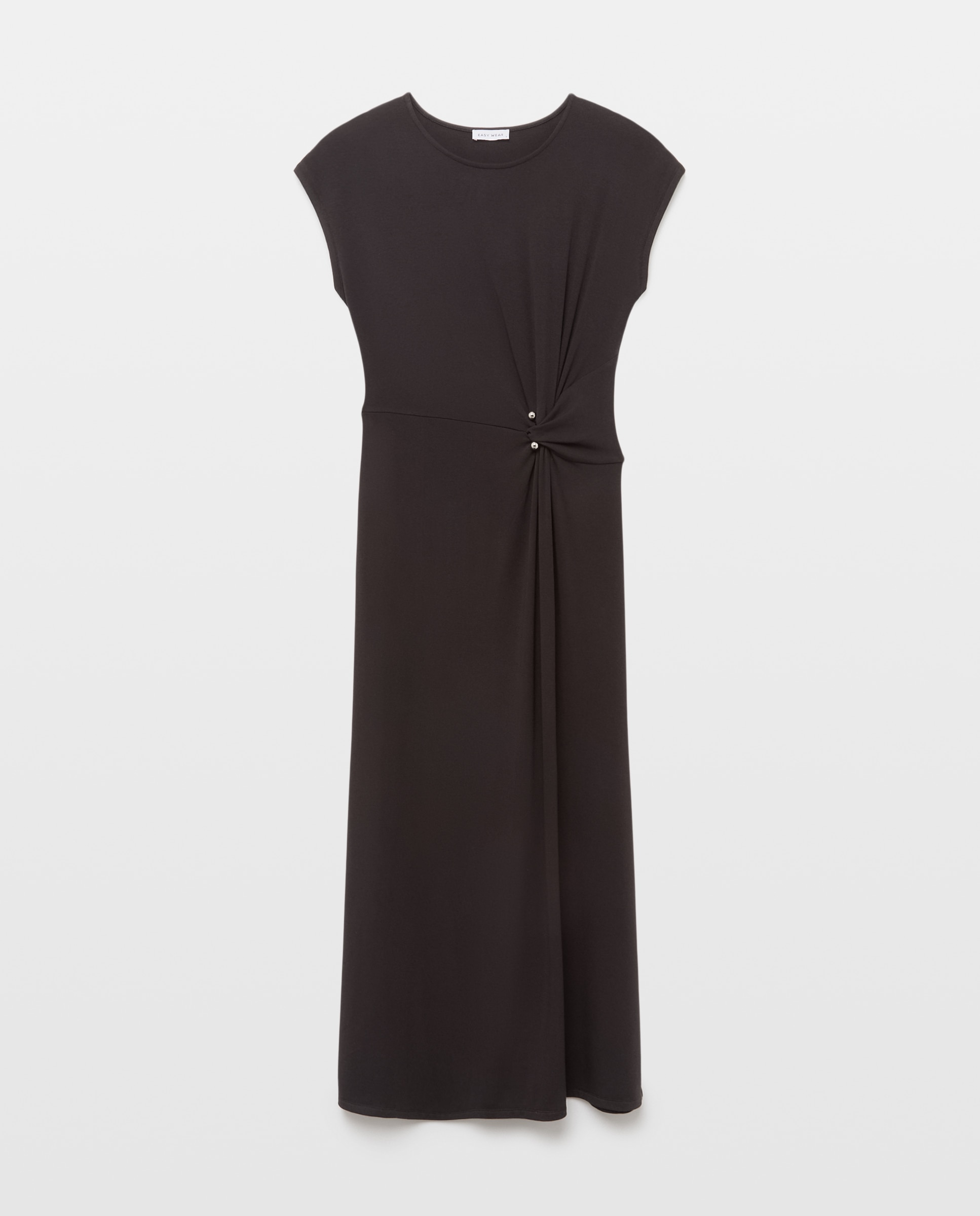 Vestido midi de mujer - Easy Wear - Negro Negro-5
