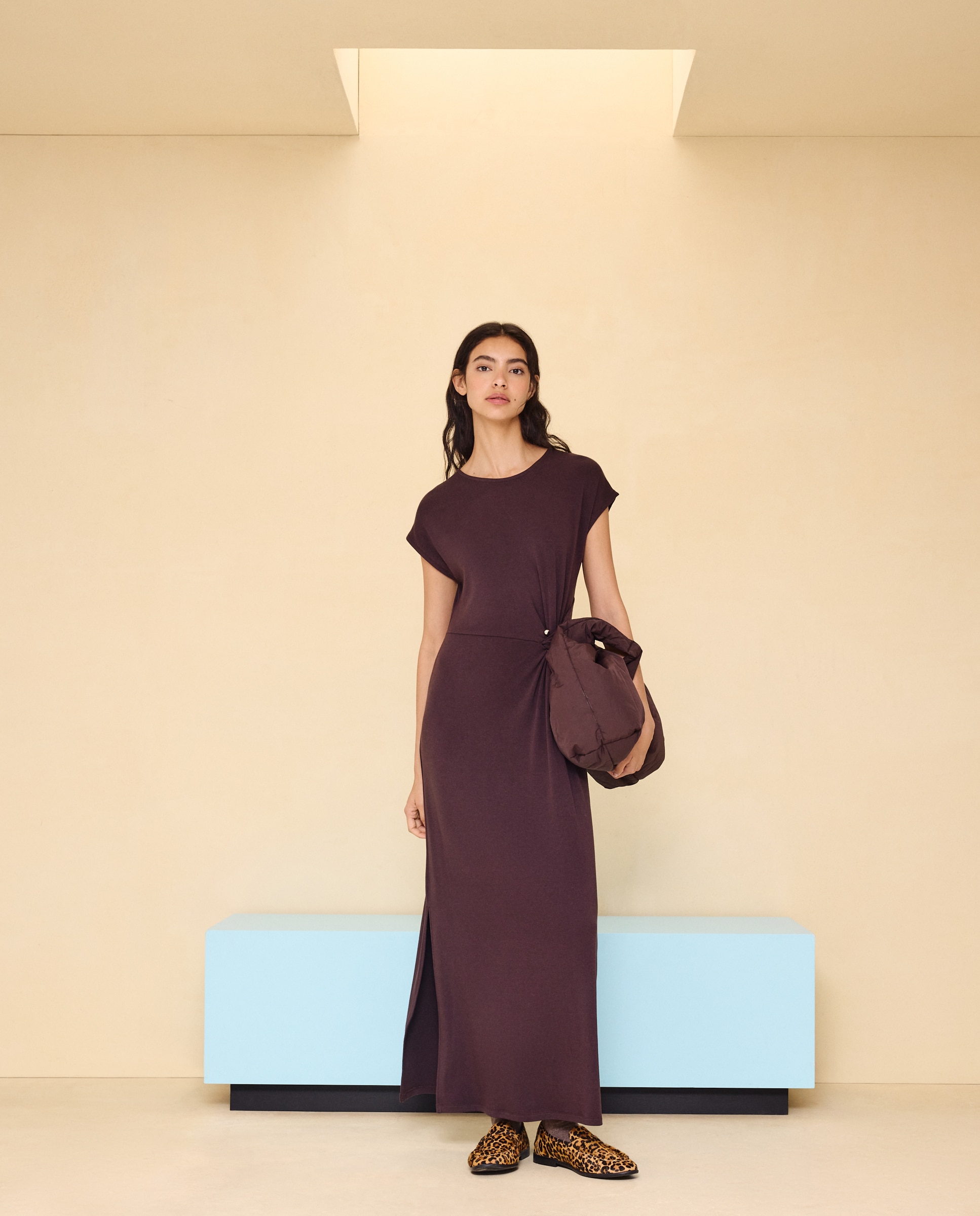 Vestido midi de mujer - Easy Wear - Chocolate Chocolate-1