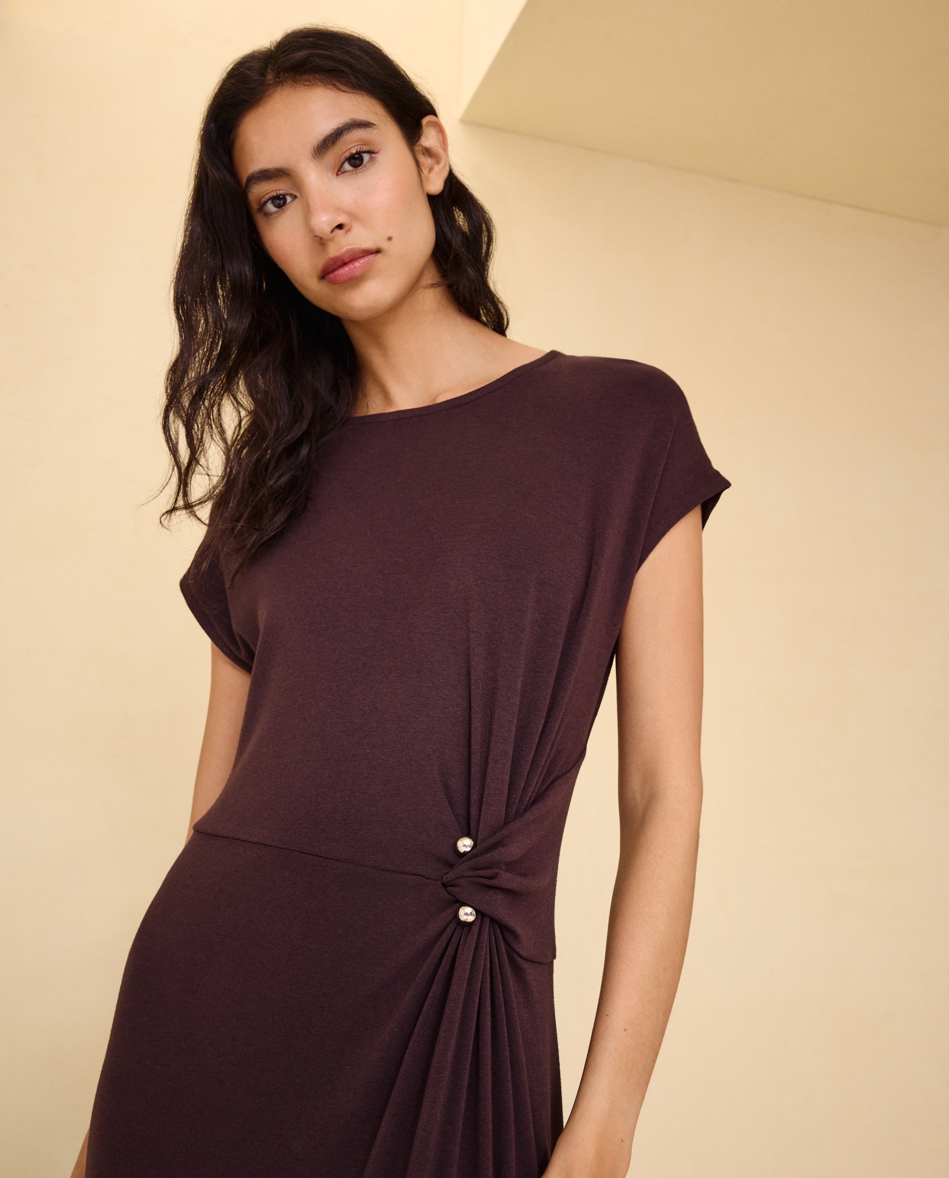 Vestido midi de mujer - Easy Wear - Chocolate Chocolate-2