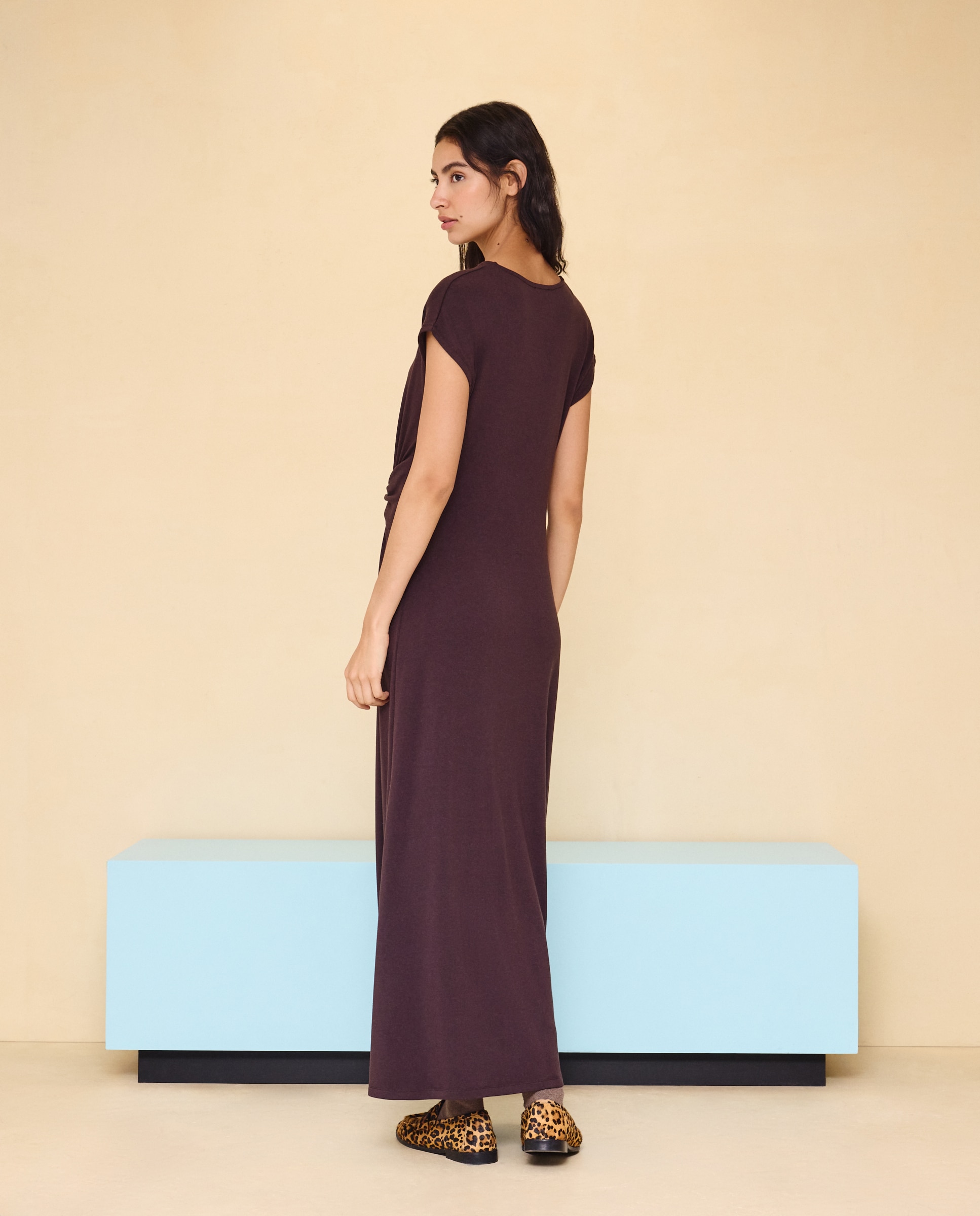Vestido midi de mujer - Easy Wear - Chocolate Chocolate-4