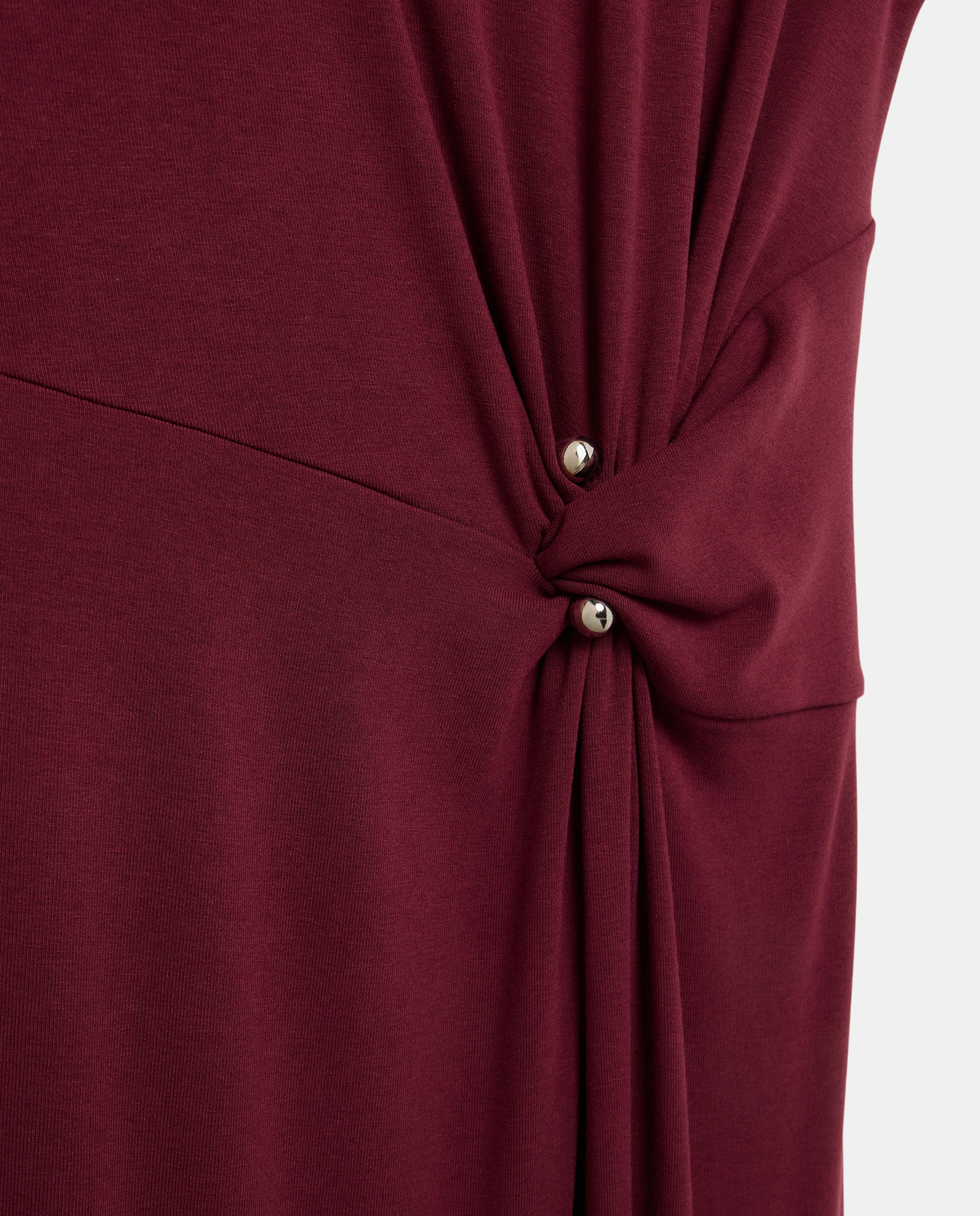 Vestido midi de mujer - Easy Wear - Burdeos Burdeos-5