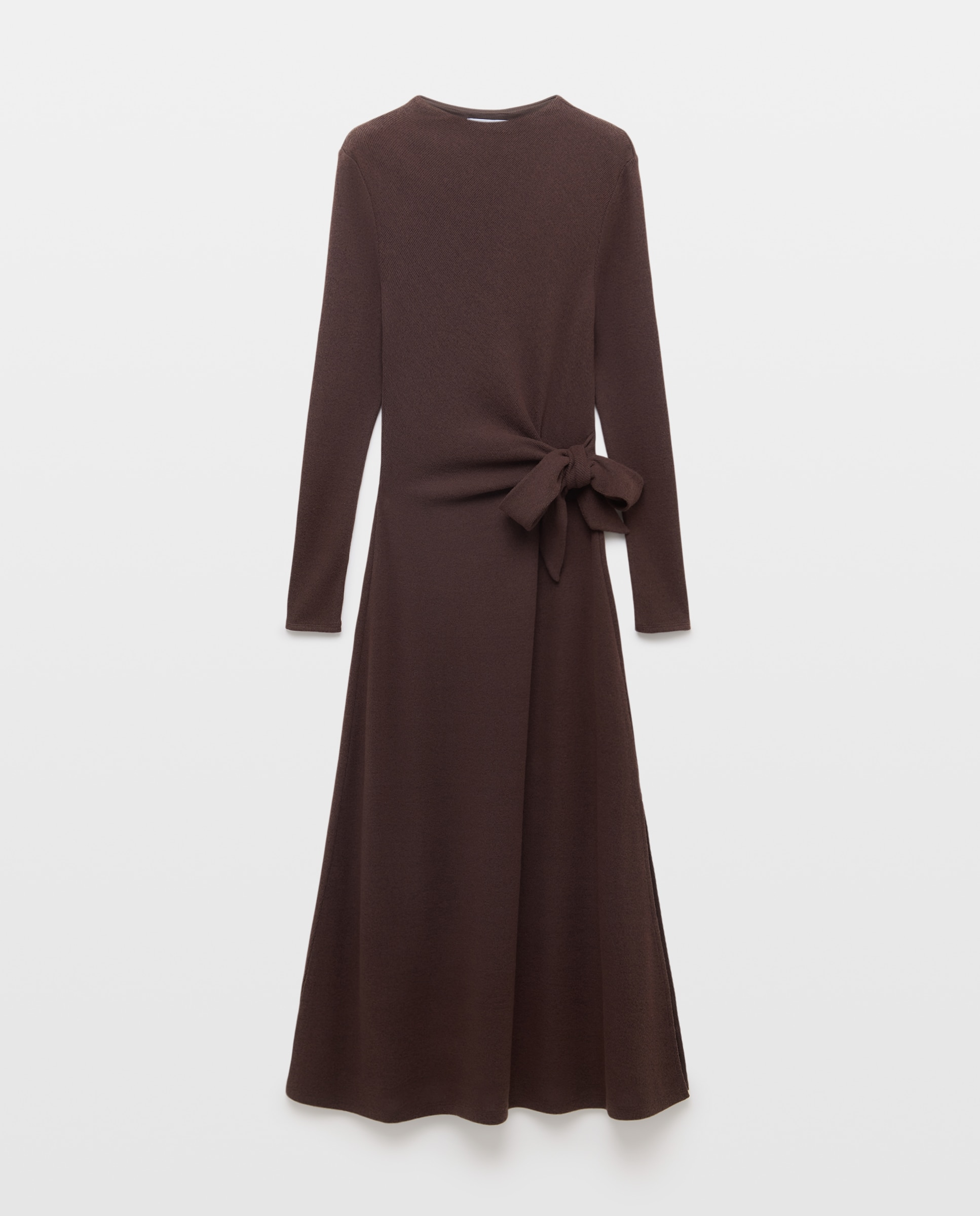Vestido manga larga de mujer - Easy Wear - Marrón Marrón-4