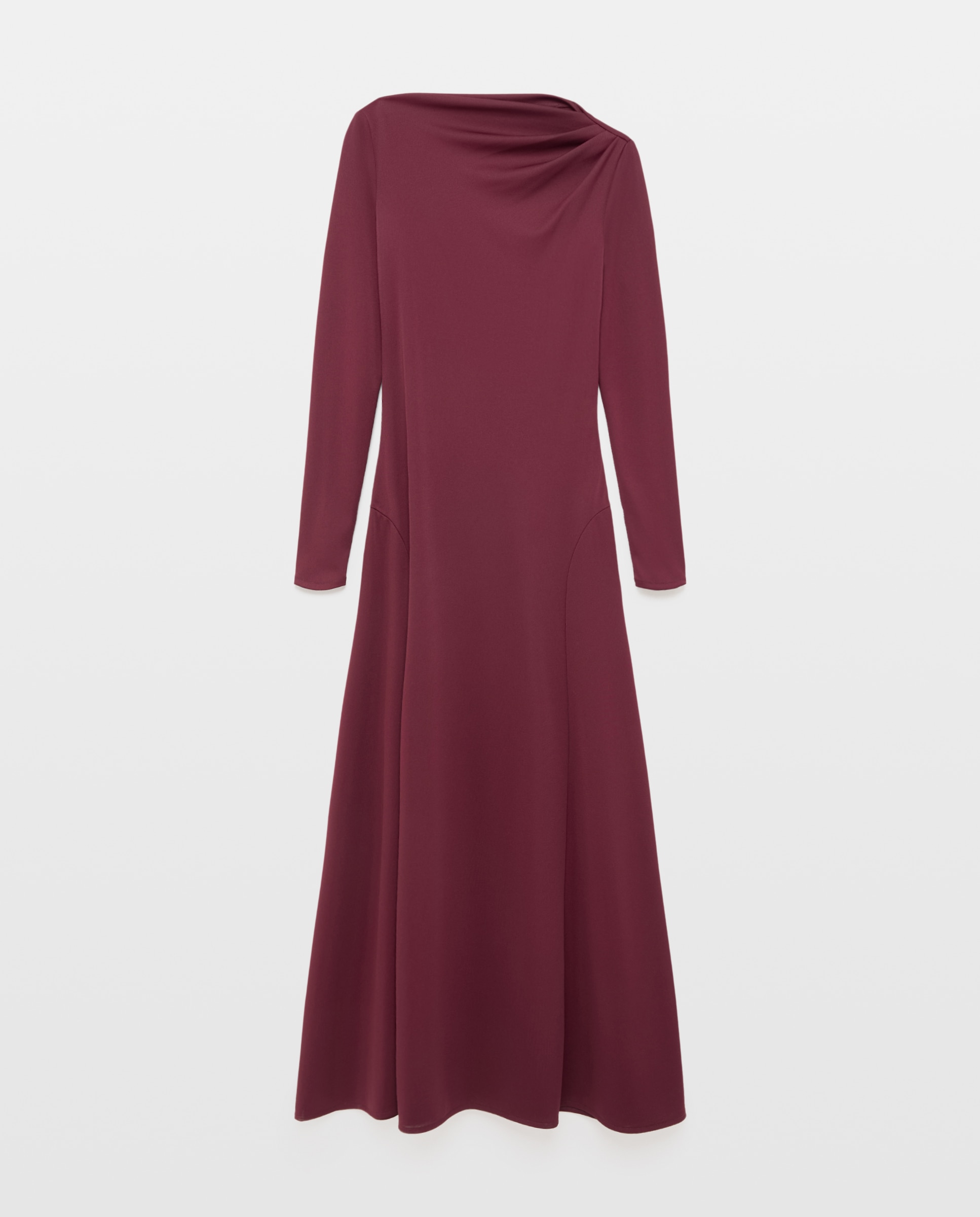 Vestido midi de mujer - Easy Wear - Burdeos Burdeos-4
