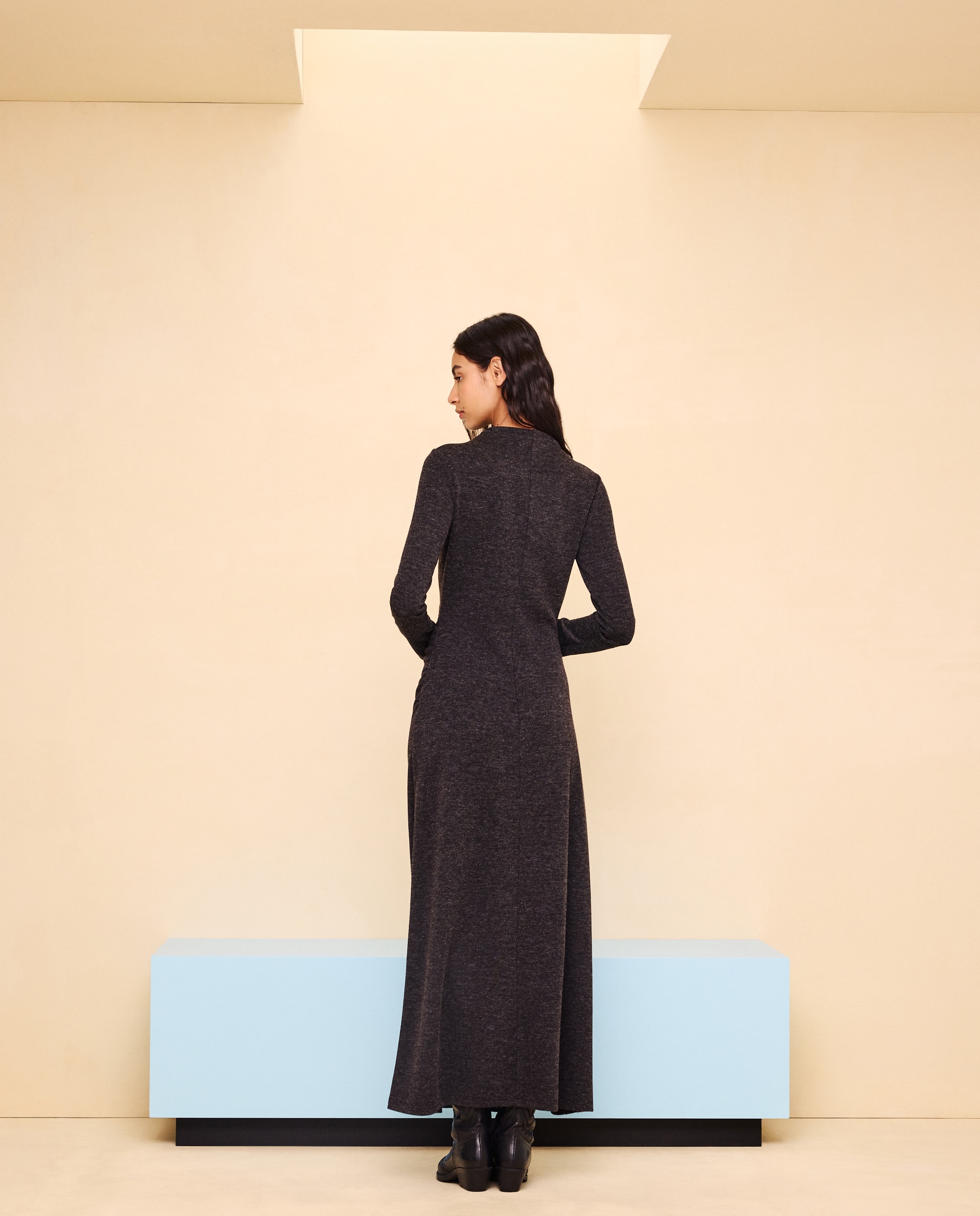 Vestido midi - Easy Wear - Gris claro Gris claro-3