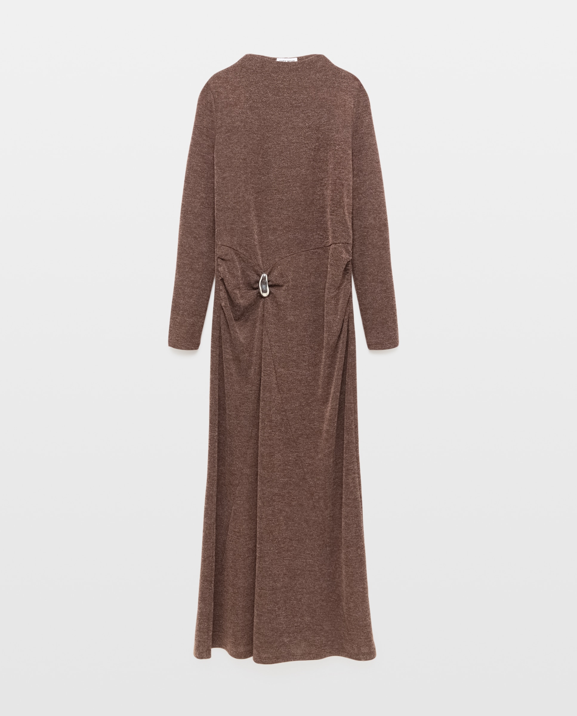 Vestido midi Castanho-4