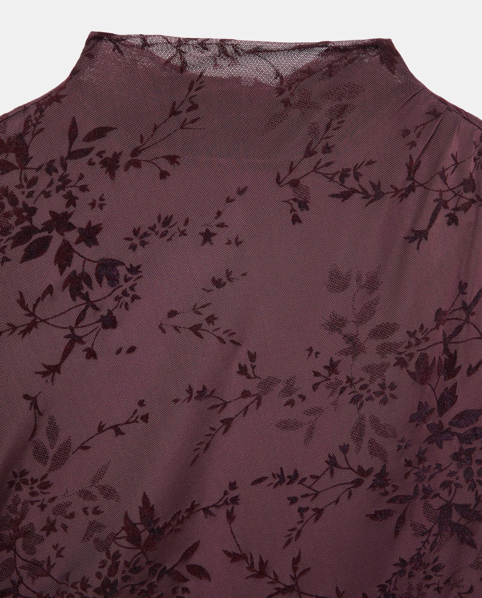 Vestido midi Bordeaux-2