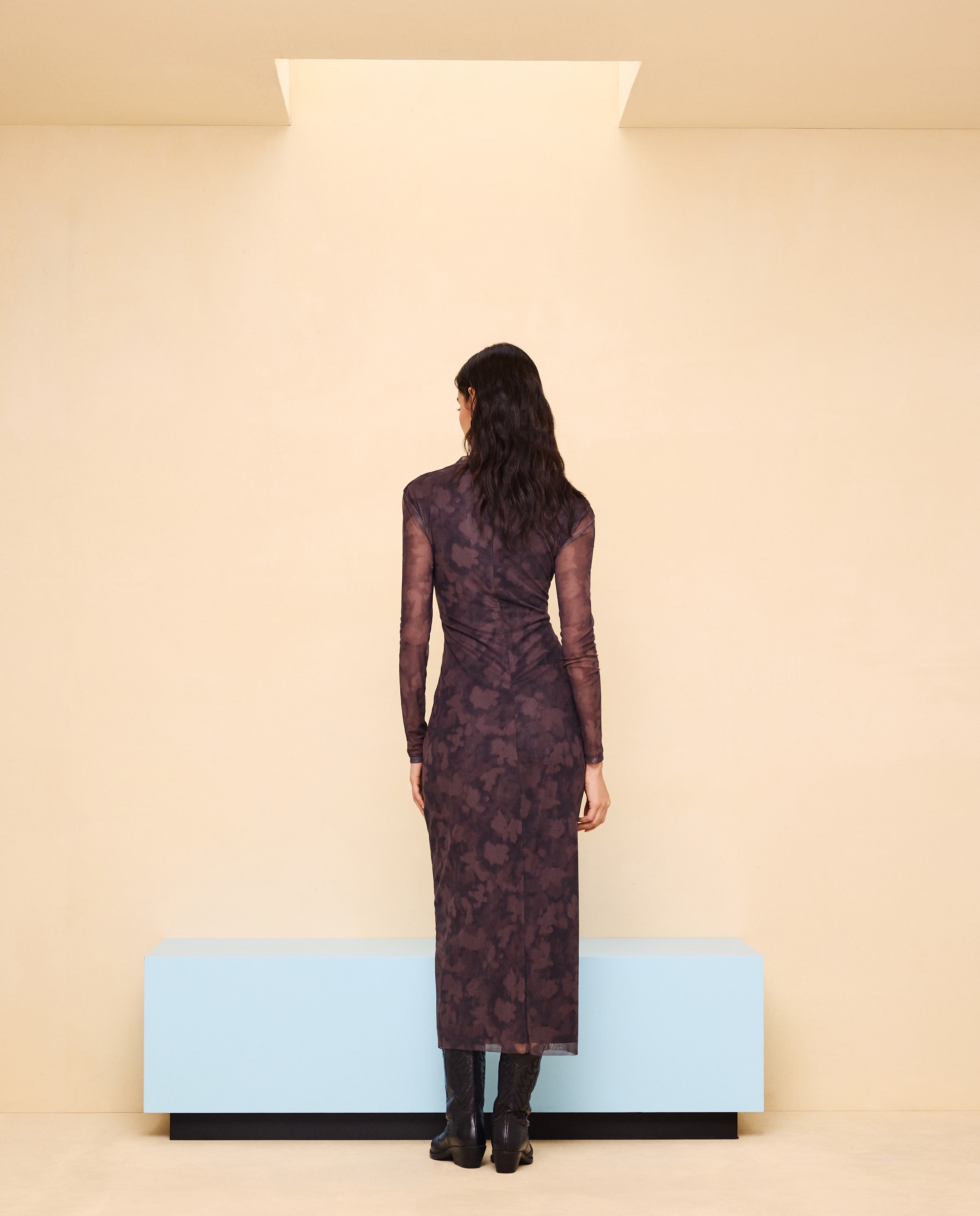 Vestido de mujer midi - Easy Wear - Marrón Marrón-3