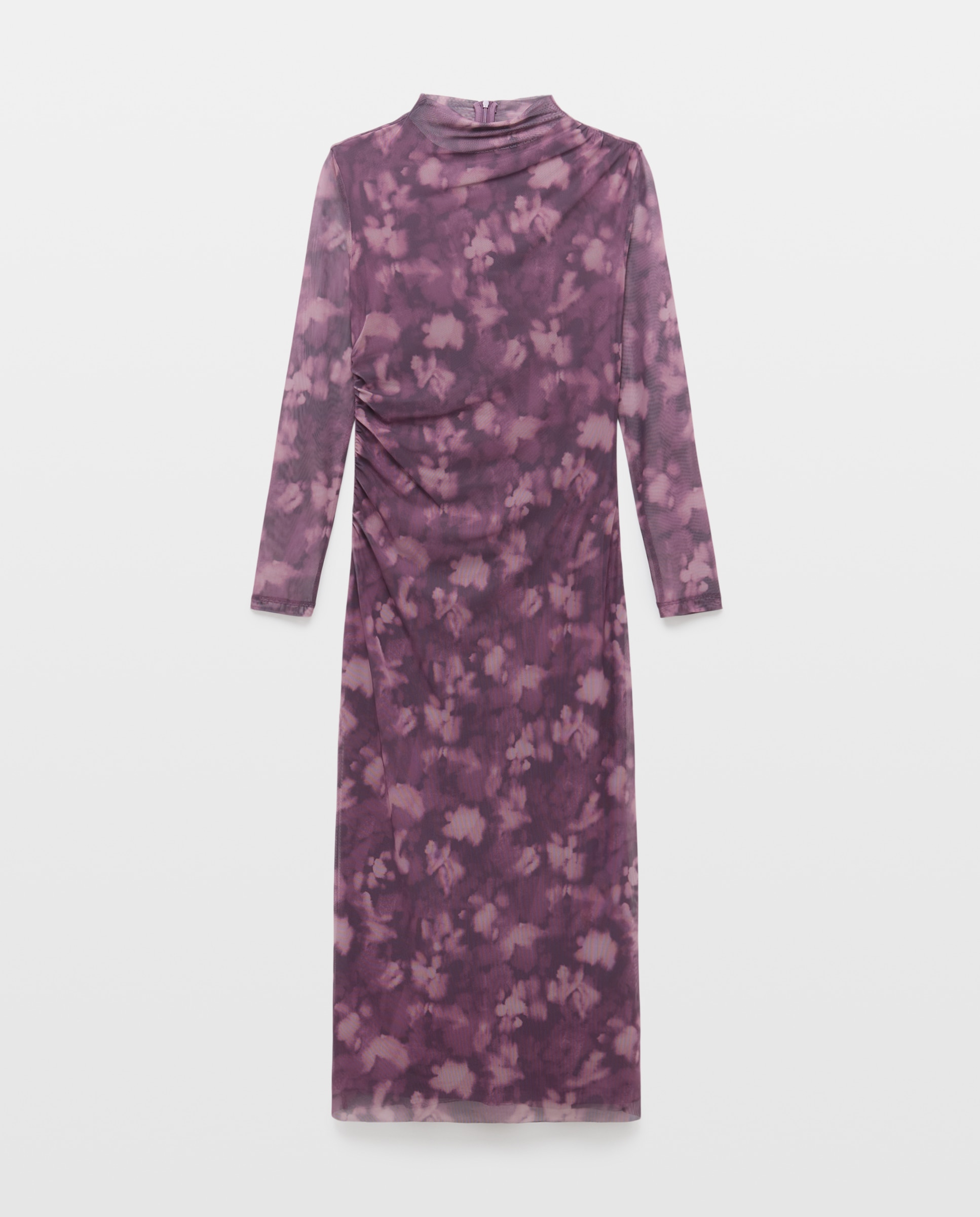 Vestido midi Bordeaux-4