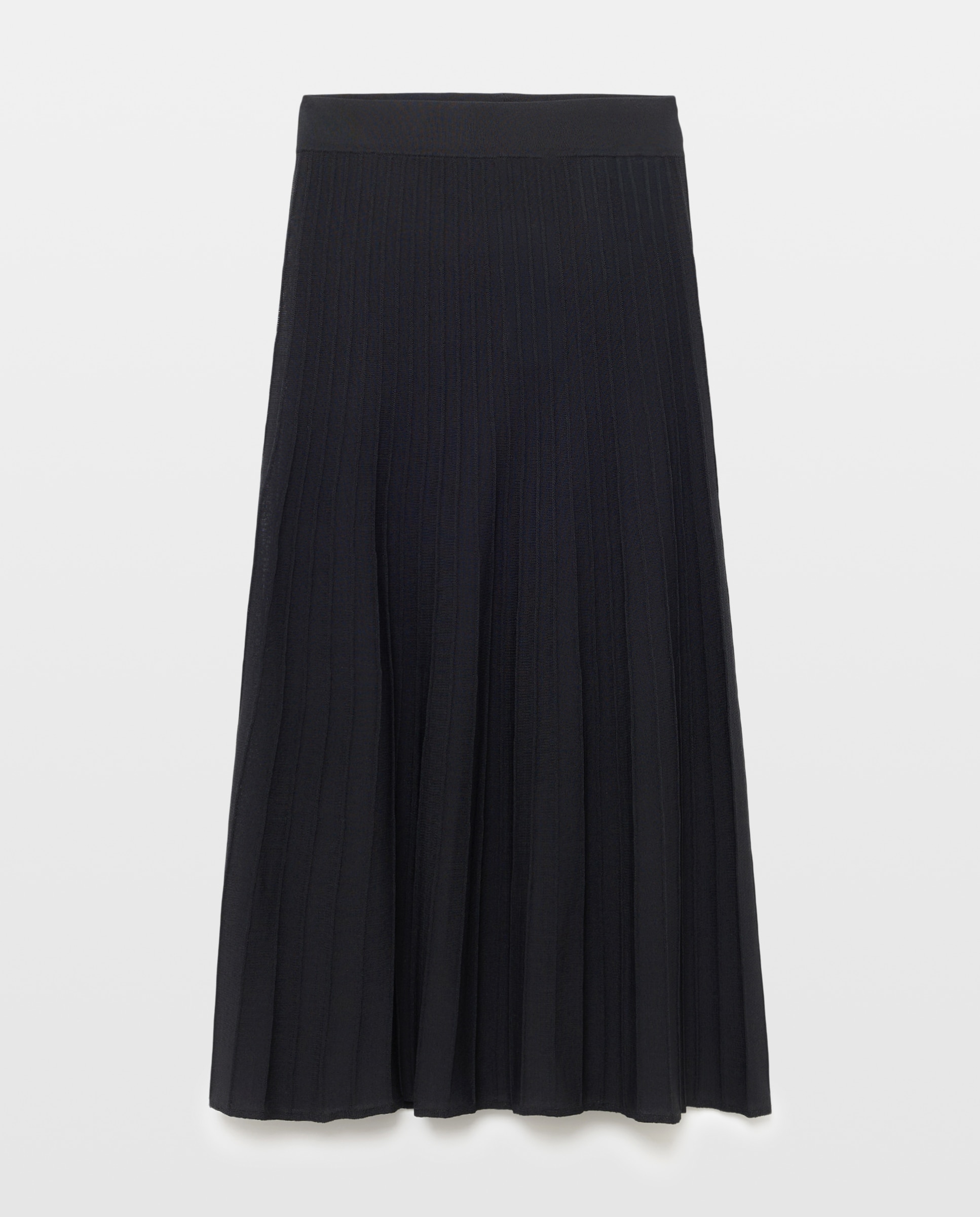 Falda de punto con vuelo de mujer - Easy Wear - Negro Negro-1