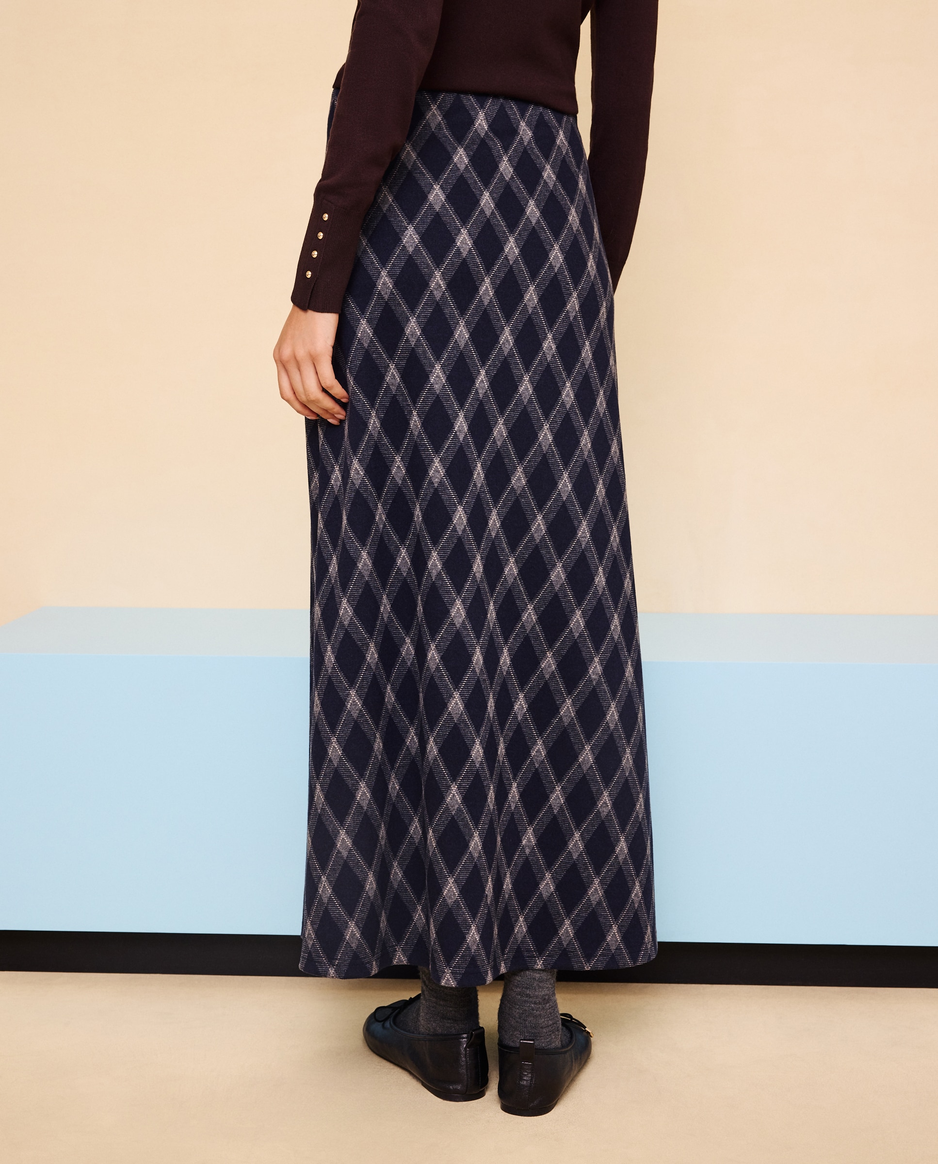 Falda midi - Easy Wear - Azul marino Azul marino-3