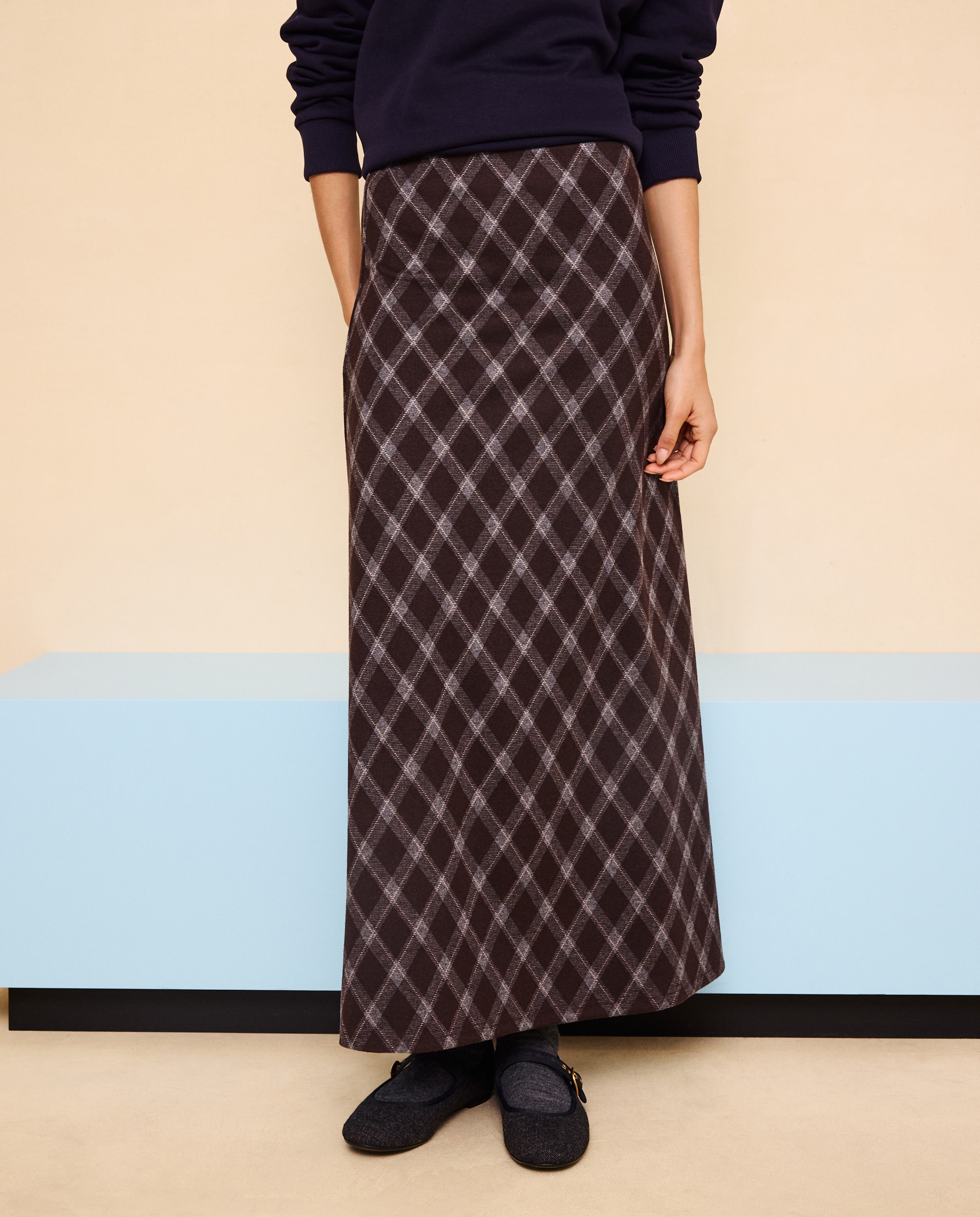 Falda midi - Easy Wear - Camel Camel-2