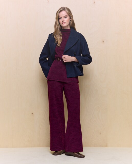 Imagen 0 de Pantalón ancho de mujer micropiqué