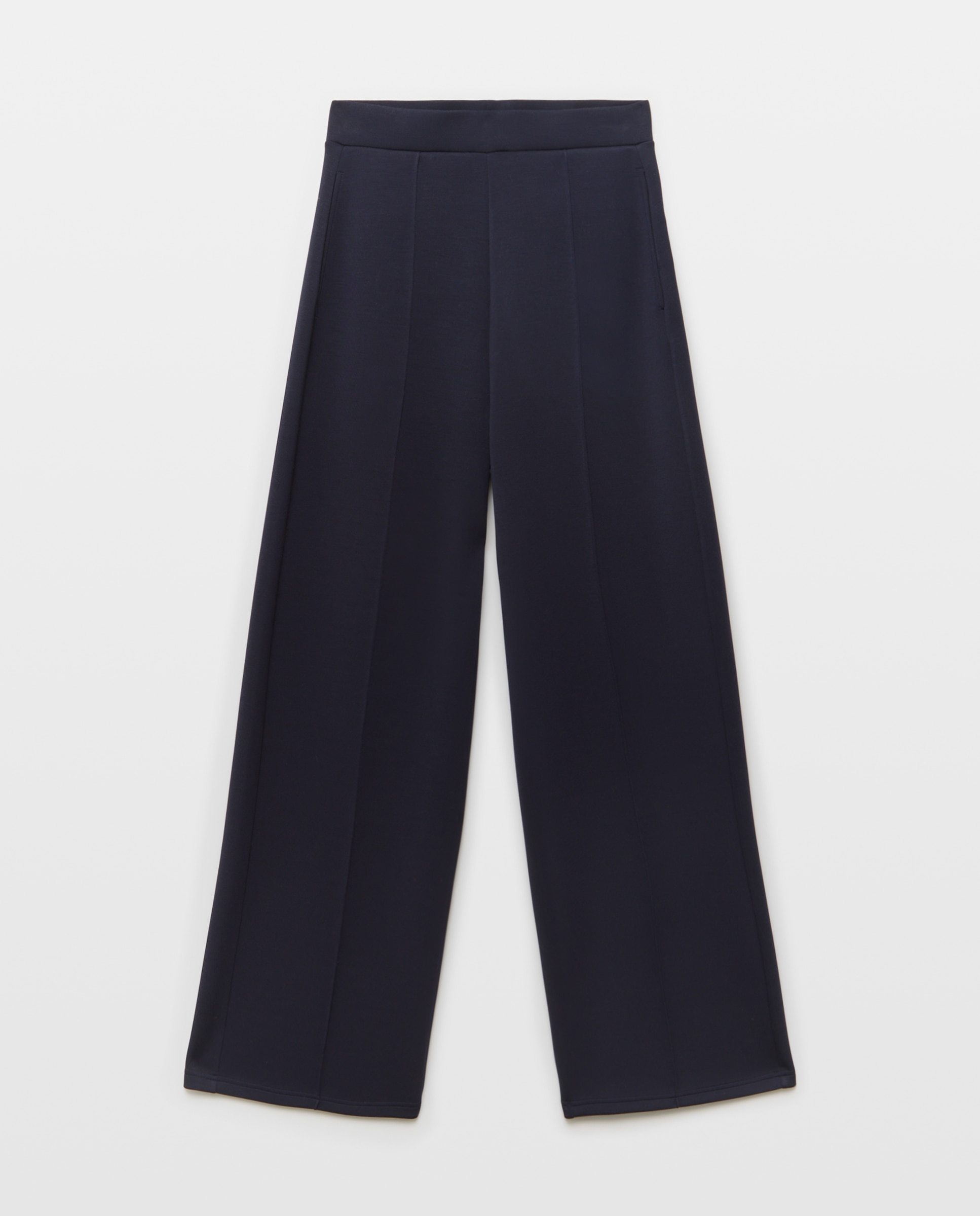 Pantalón ancho felpa de mujer - Easy Wear - Azul marino Azul marino-4