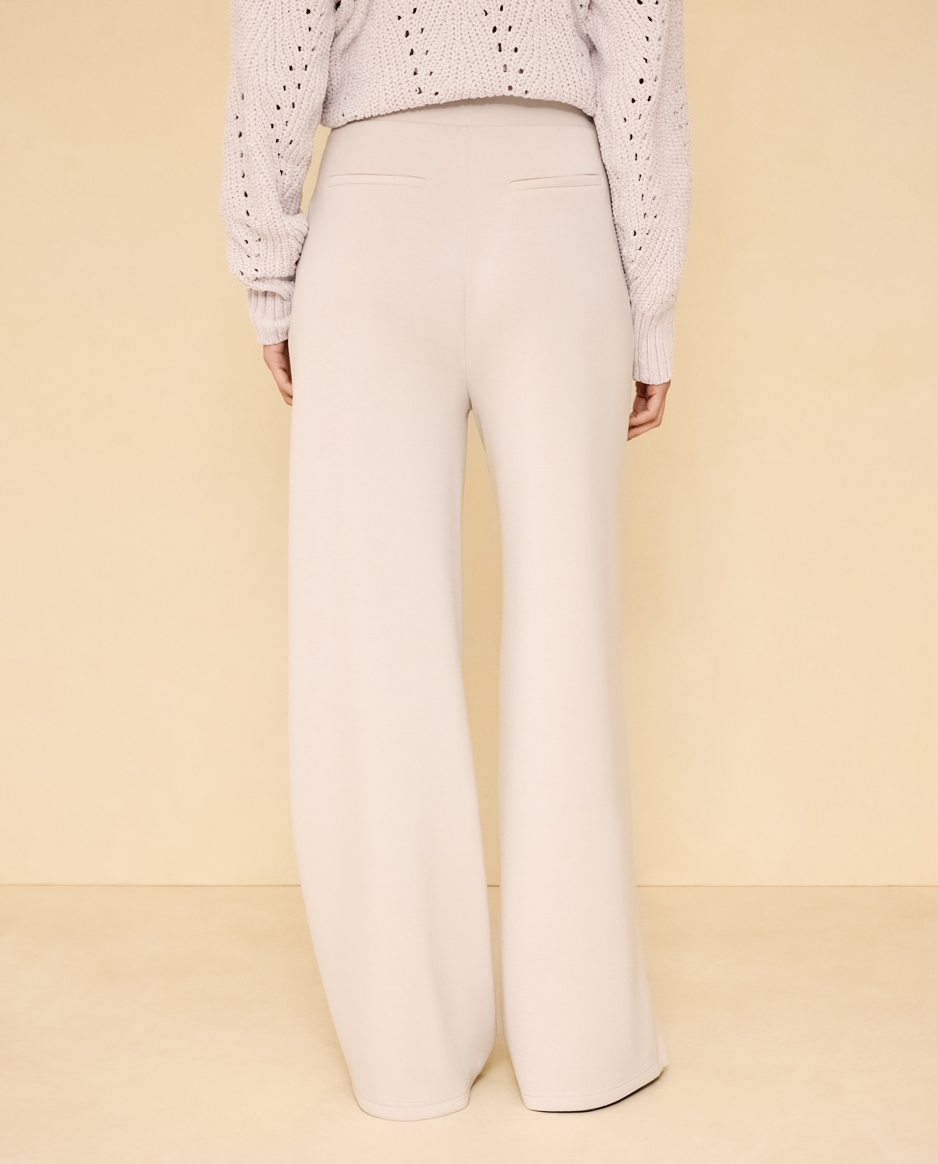 Pantalón ancho felpa de mujer - Easy Wear - 850 Piedra 850 Piedra-3