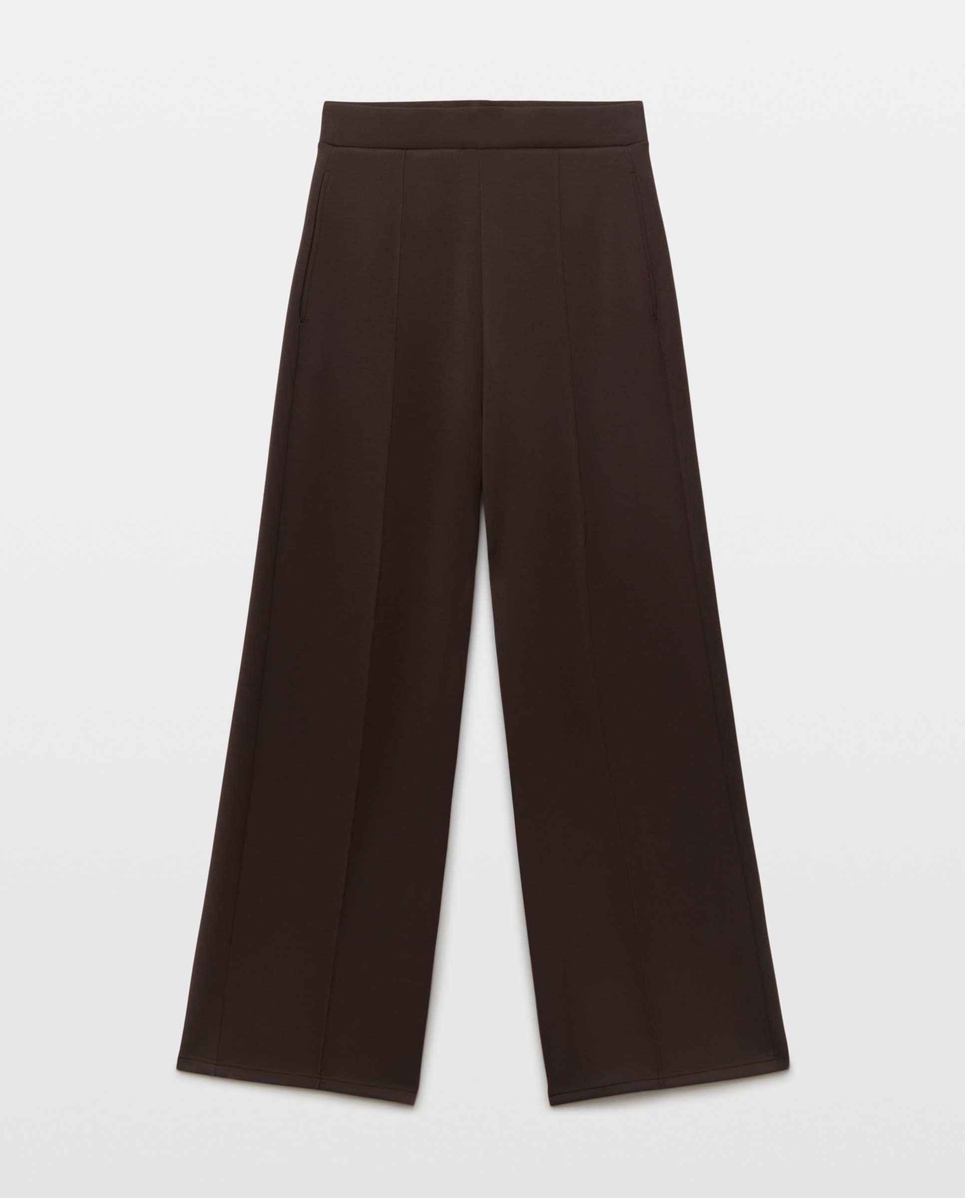 Pantalón ancho felpa de mujer - Easy Wear - Ciruela Ciruela-4