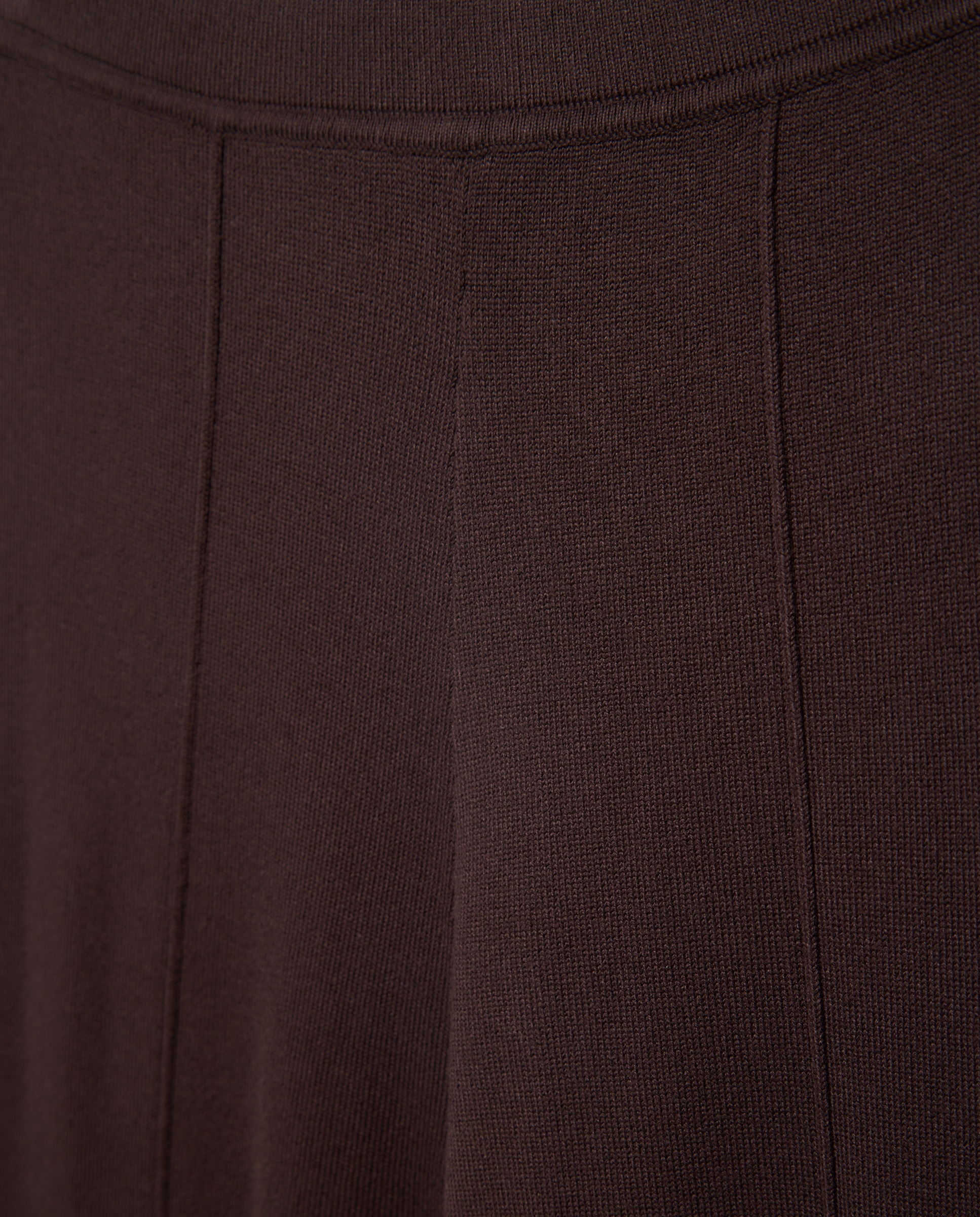 Pantalón de mujer de punto pata ancha. - Easy Wear - Marrón Marrón-5
