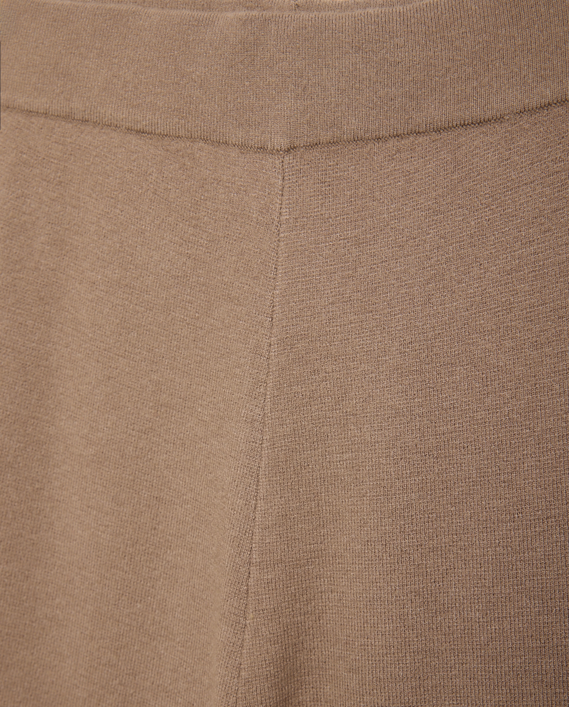 Pantalón de punto con pata ancha de mujer - Easy Wear - Visón oscuro Visón oscuro-5