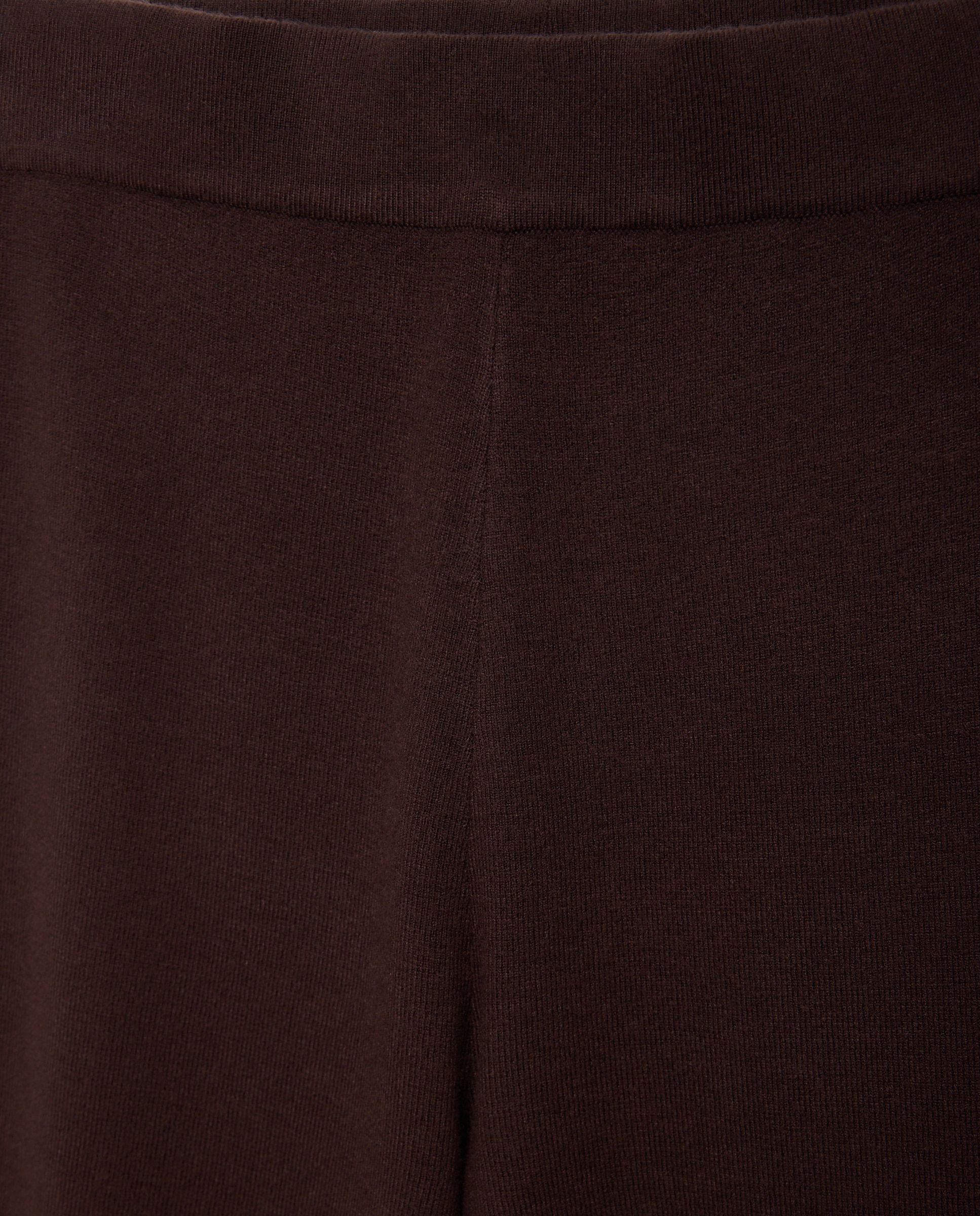Pantalón de punto con pata ancha de mujer - Easy Wear - Marrón Marrón-5