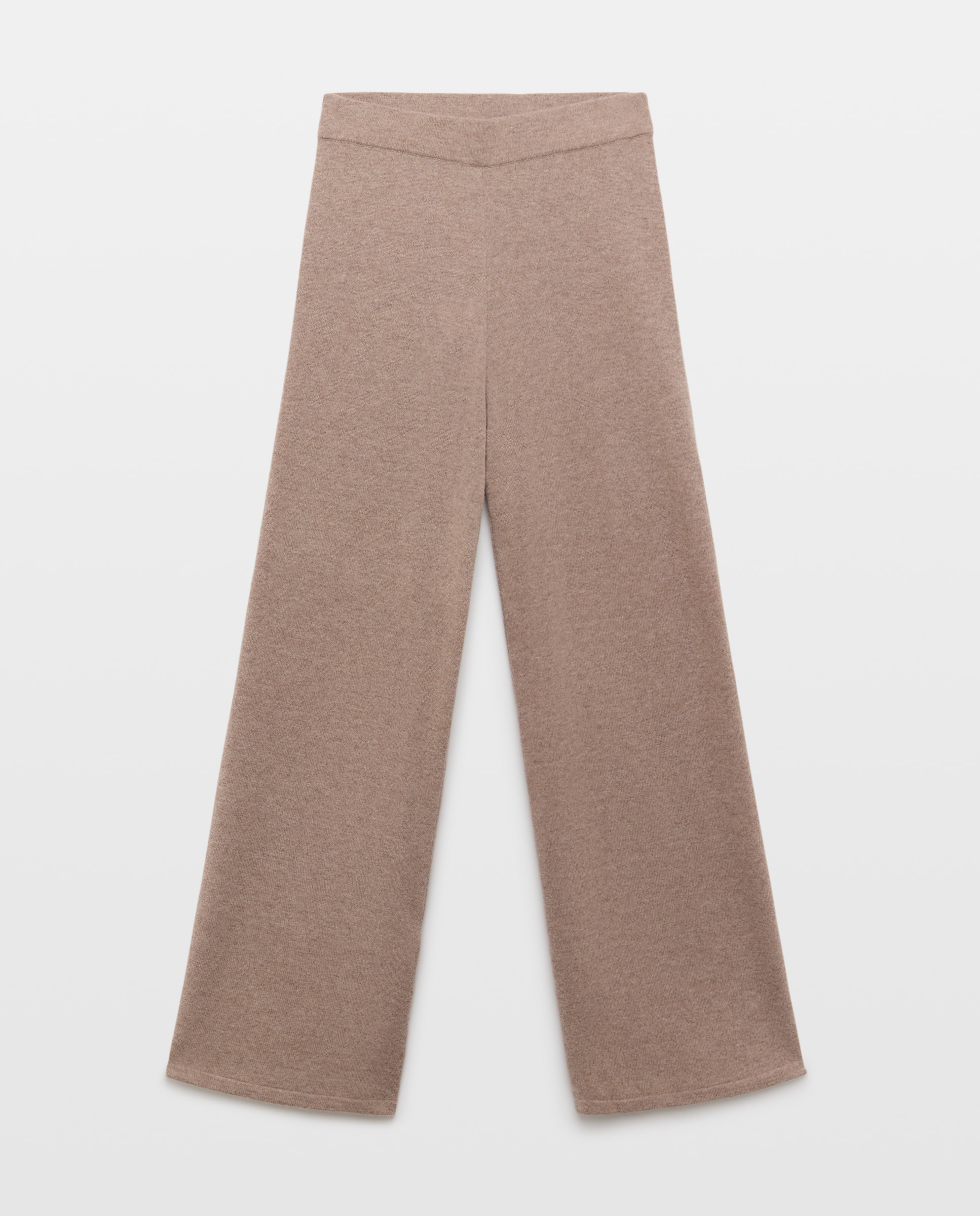 Pantalón de punto de lana con cashmere de mujer. - Easy Wear - Visón claro Visón claro-4
