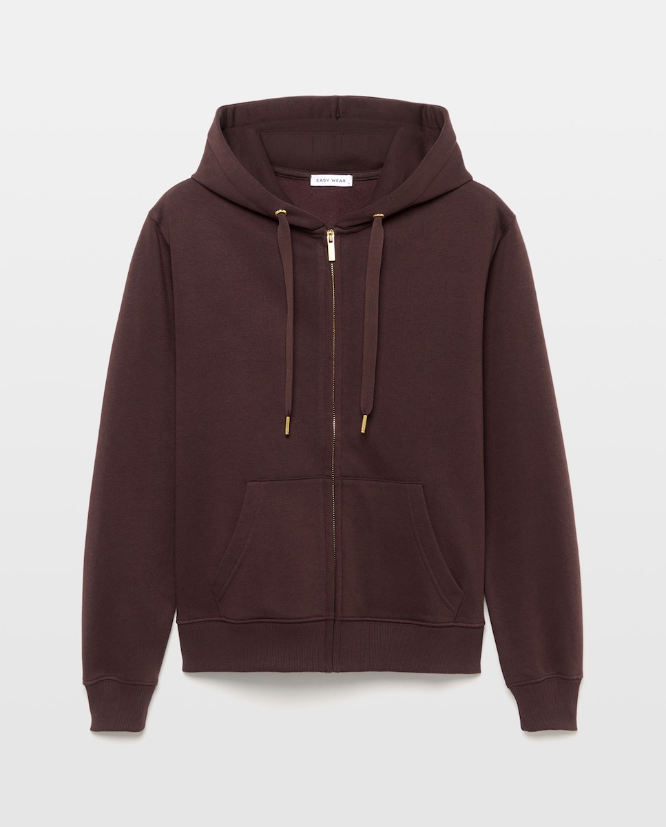 Imagen 0 de Sudadera chaqueta de mujer Beige
