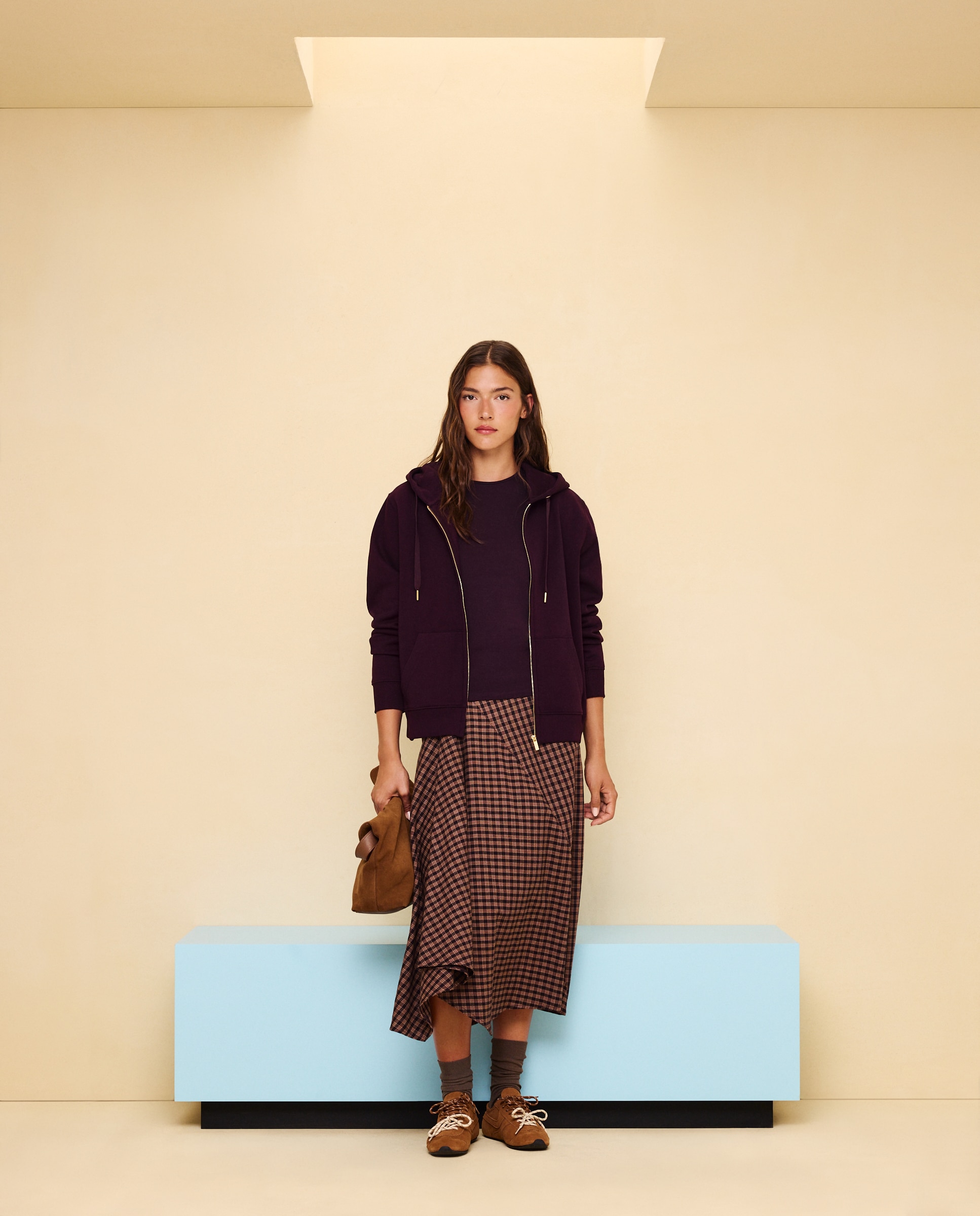 Sudadera chaqueta de mujer - Easy Wear - Ciruela Ciruela-1
