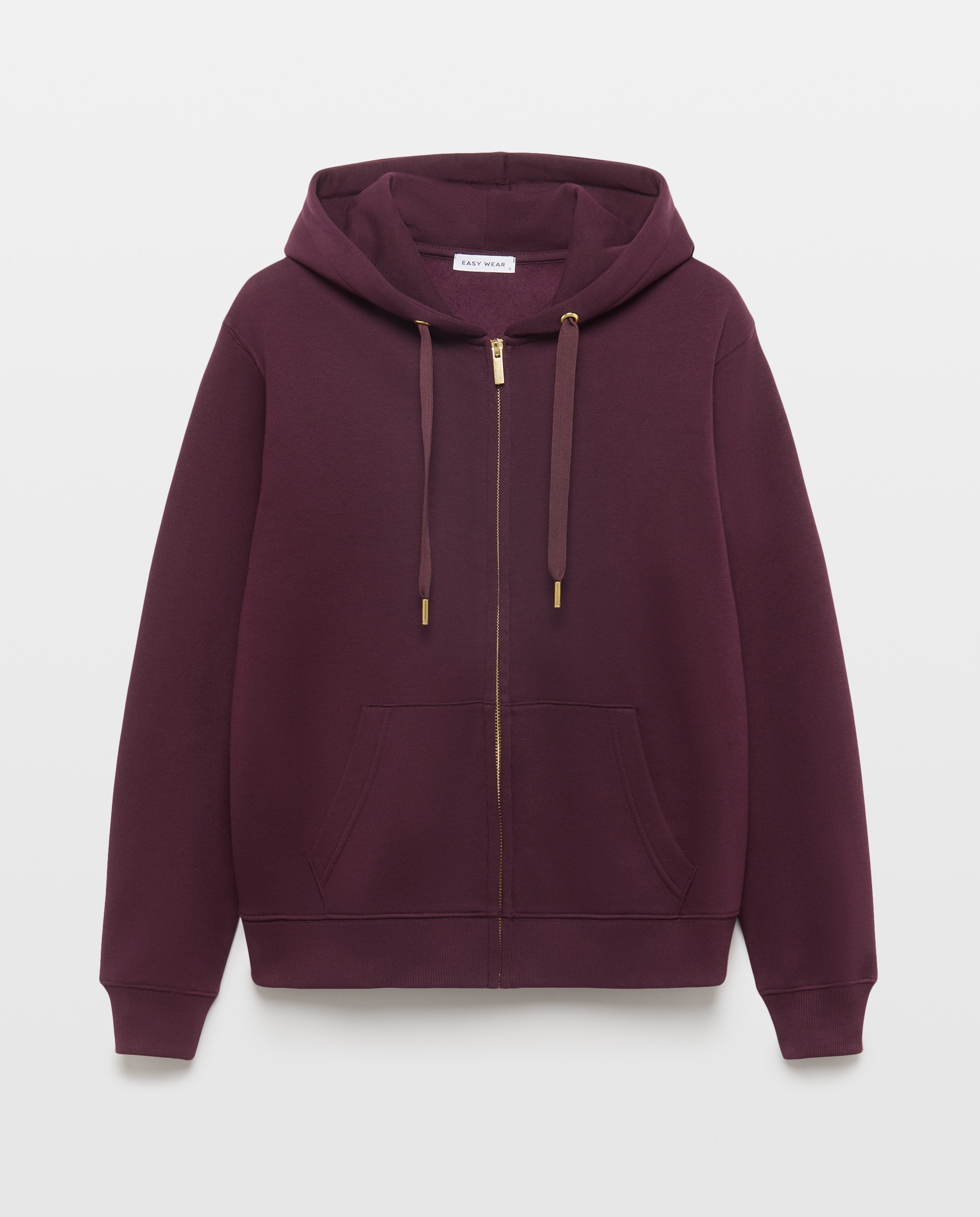 Sudadera chaqueta de mujer - Easy Wear - Ciruela Ciruela-4