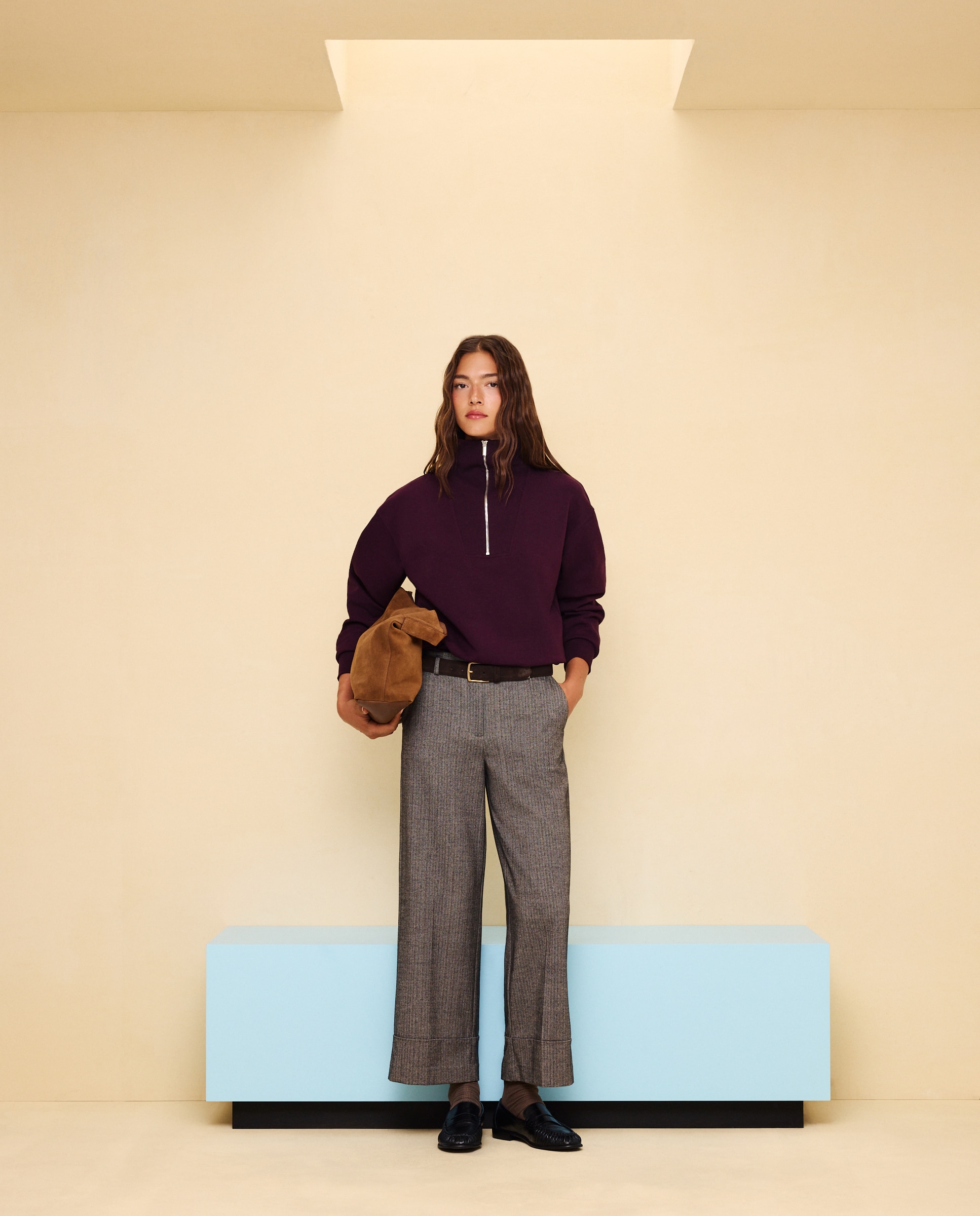Sudadera cremallera de mujer - Easy Wear - Ciruela Ciruela-2