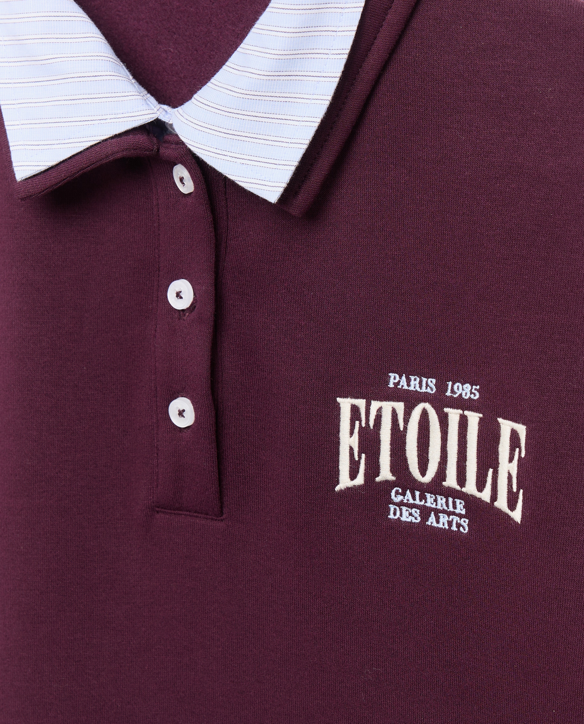 Sweatshirt Tipo Polo Ameixa-5