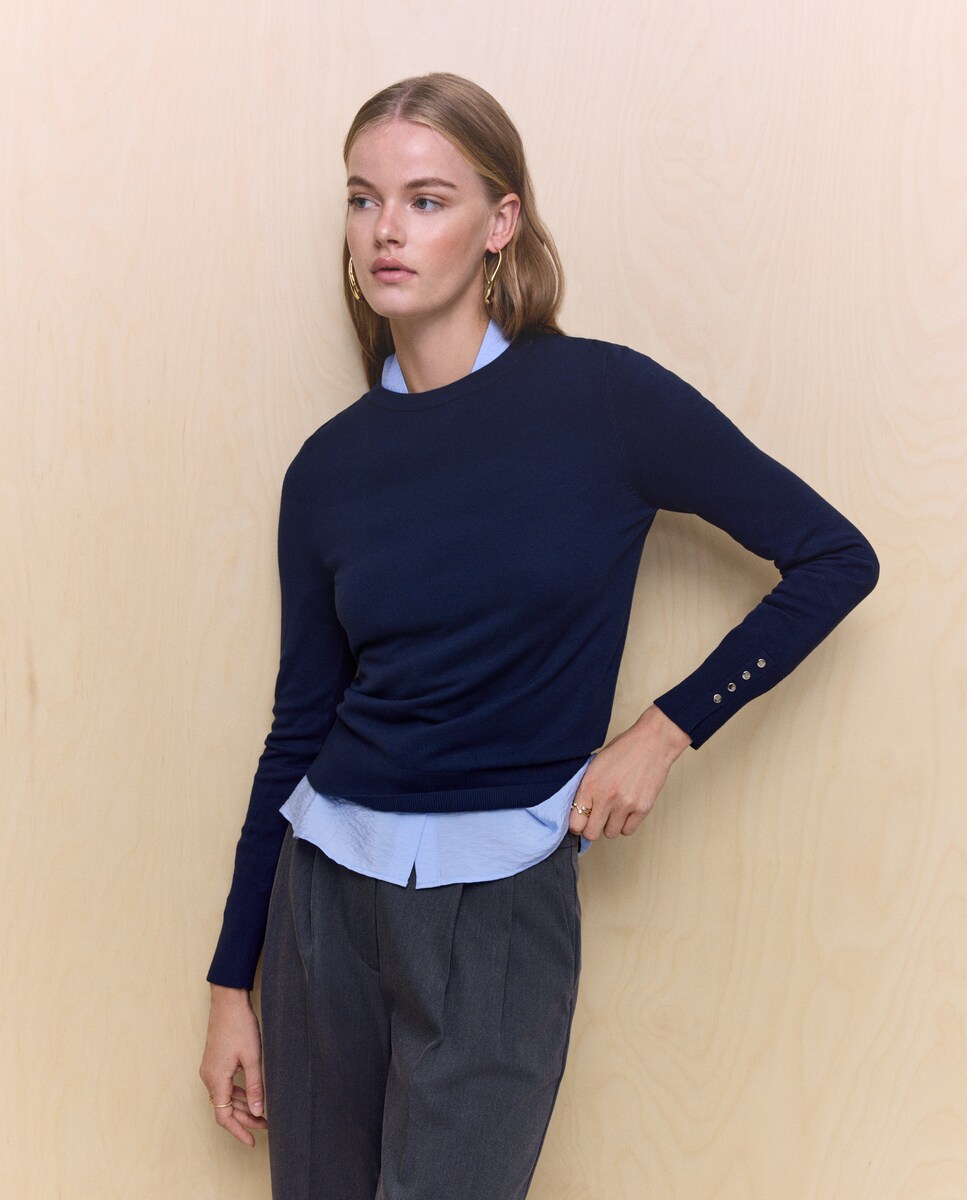 Camisola de malha Azul-marinho-2