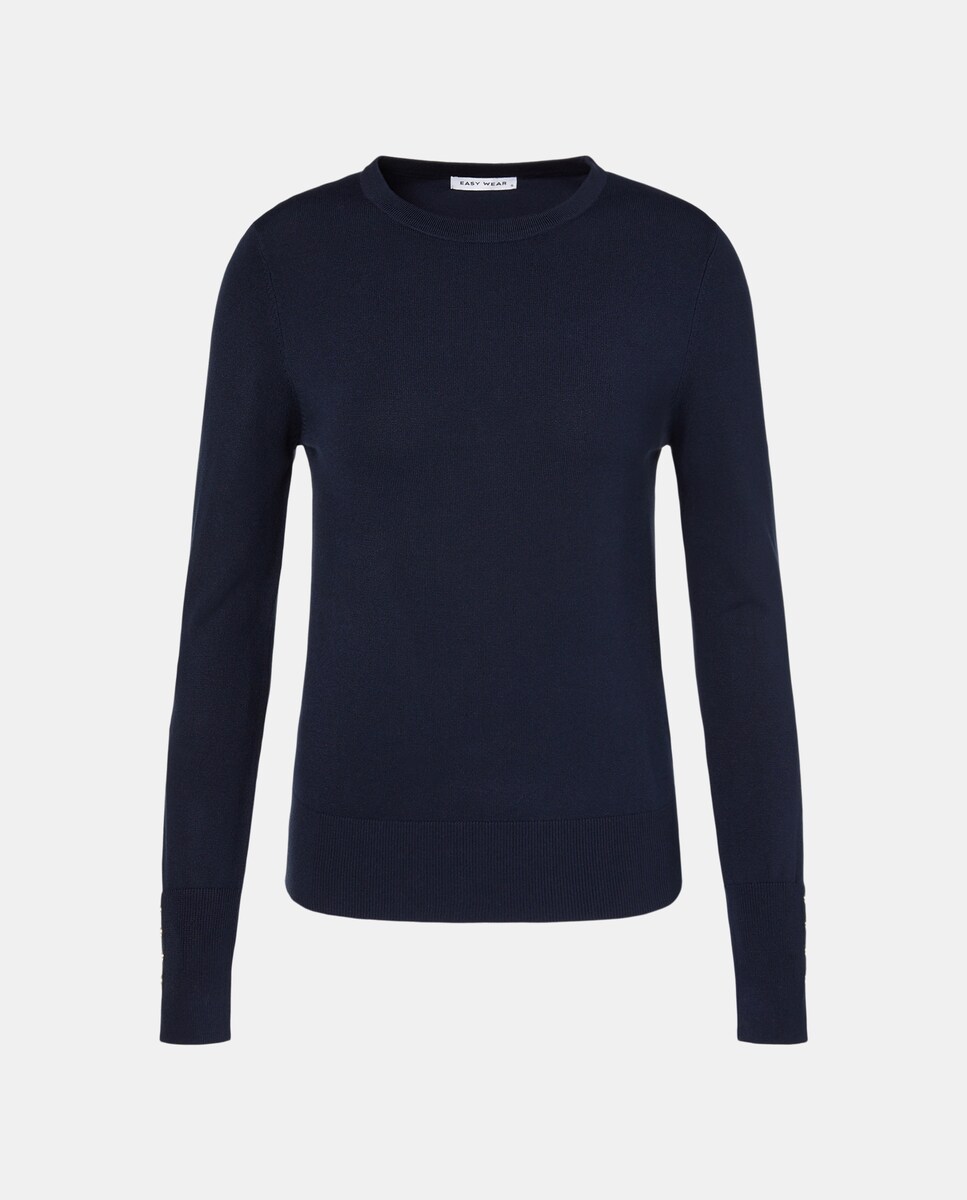 Camisola de malha Azul-marinho-5