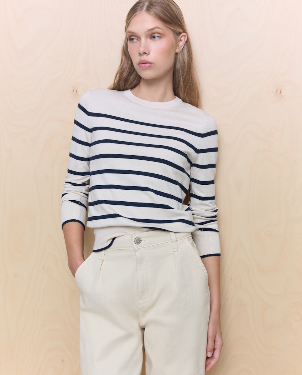 Camisola de malha Branco-2