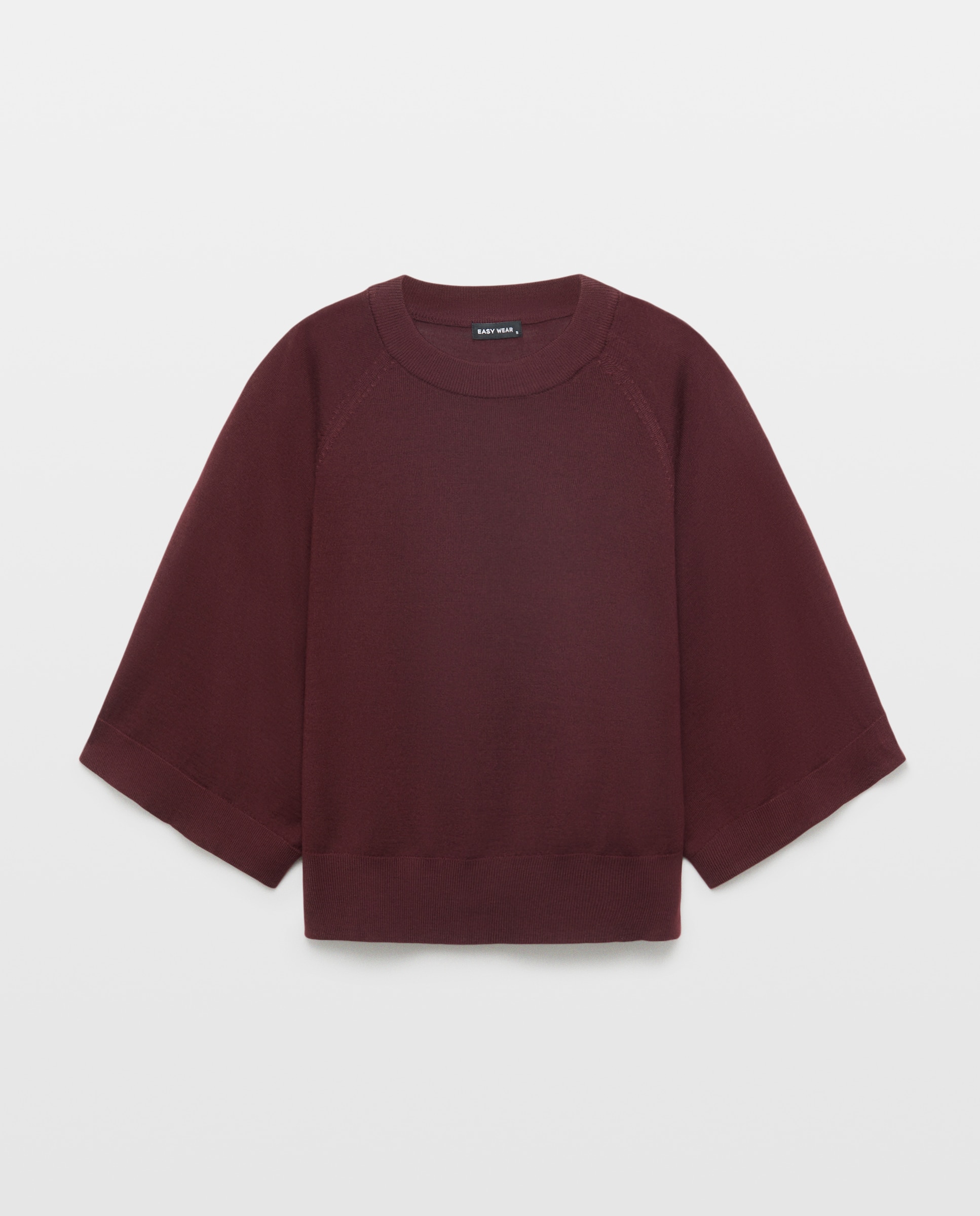 Jersey de mujer manga ancha con lana - Easy Wear - Burdeos Burdeos-4