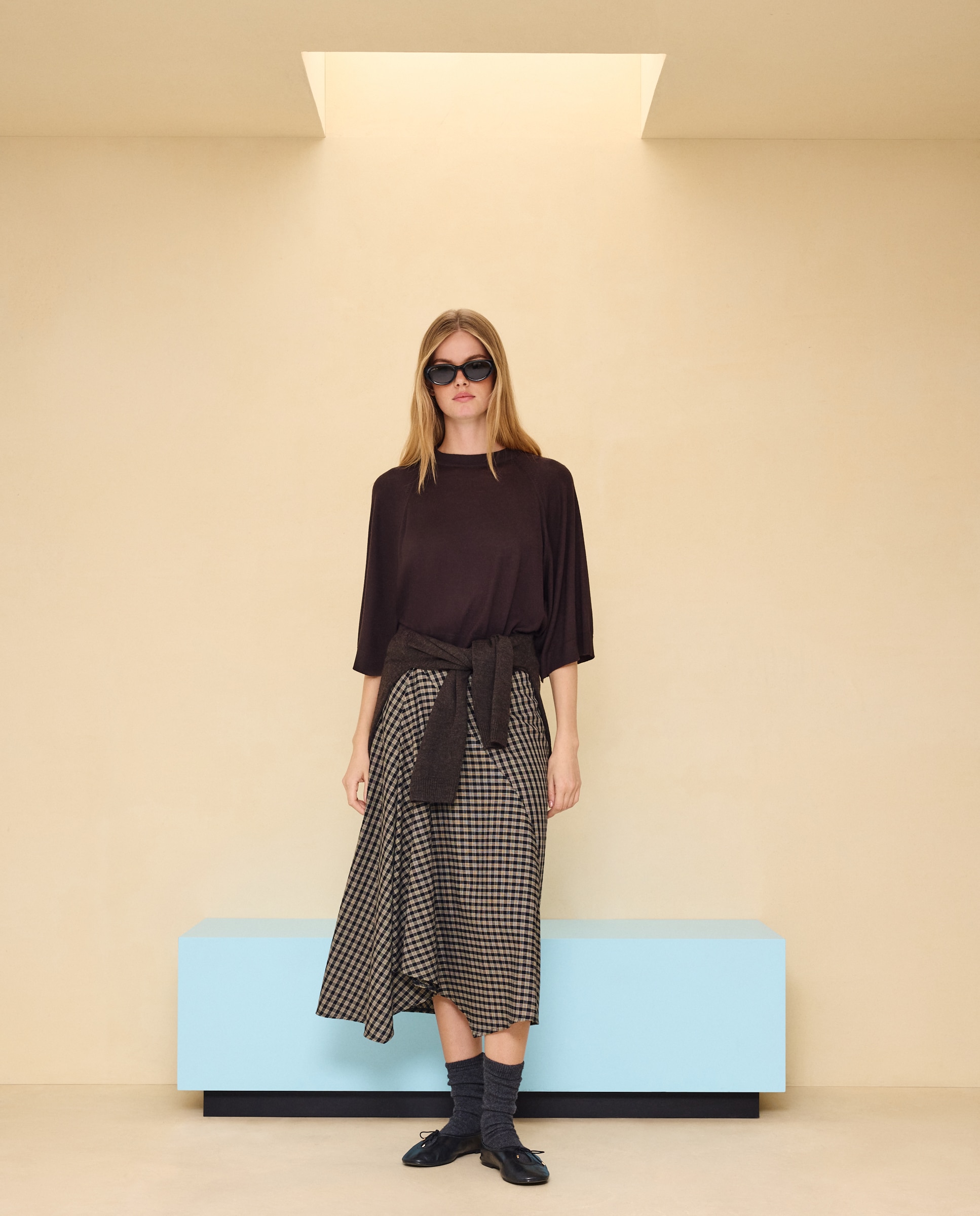 Jersey de mujer manga ancha con lana - Easy Wear - Marrón Marrón-2
