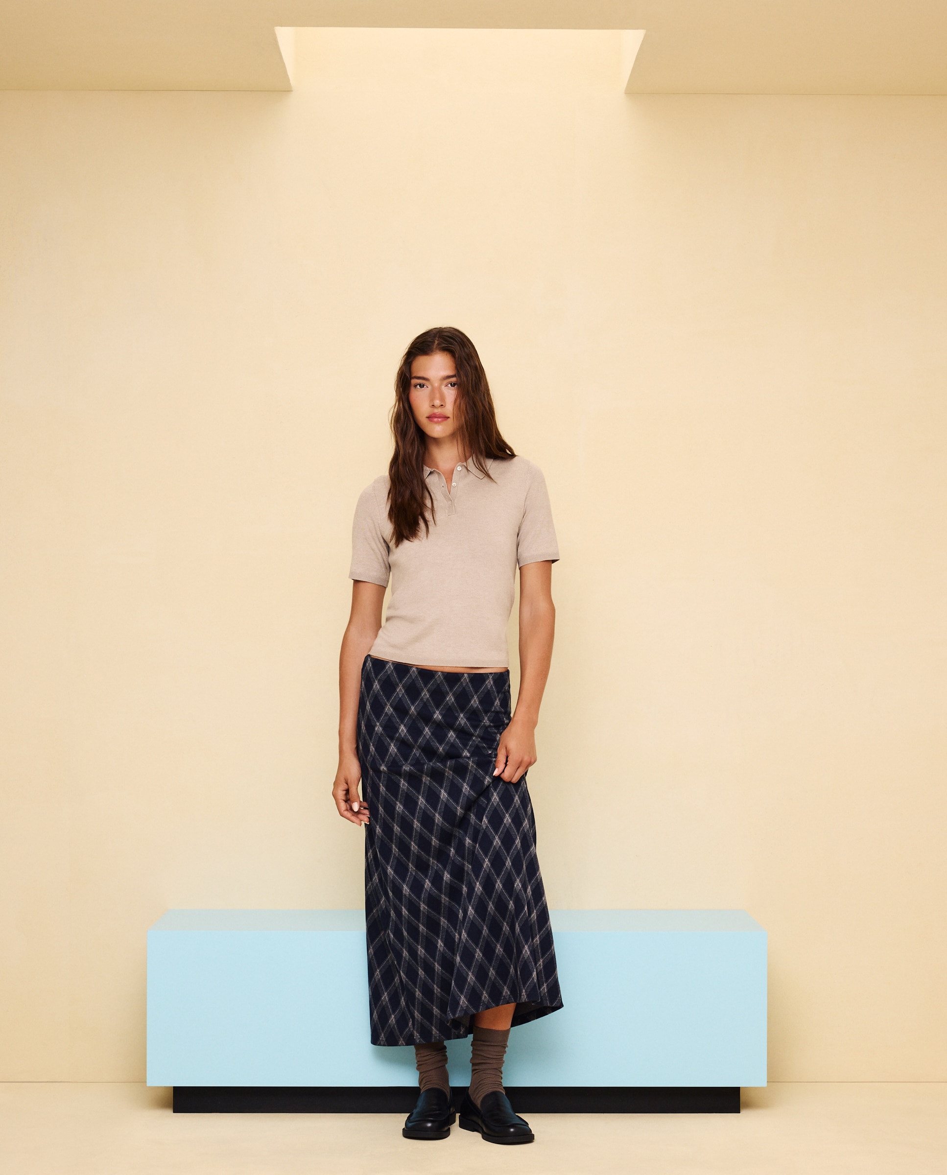 Jersey cuello polo manga corta de mujer - Easy Wear - 850 Piedra 850 Piedra-1