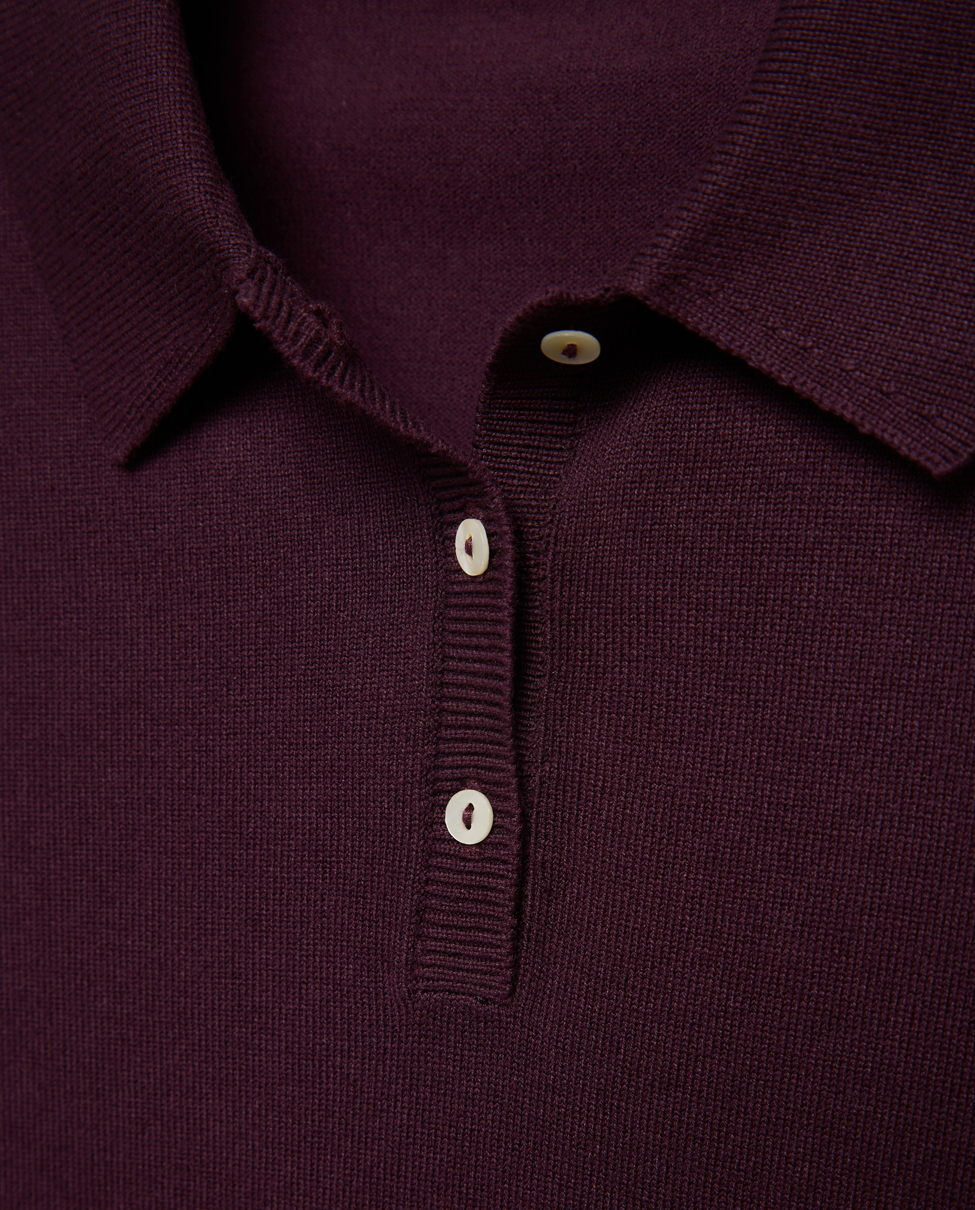 Jersey cuello polo manga corta de mujer - Easy Wear - Ciruela Ciruela-5