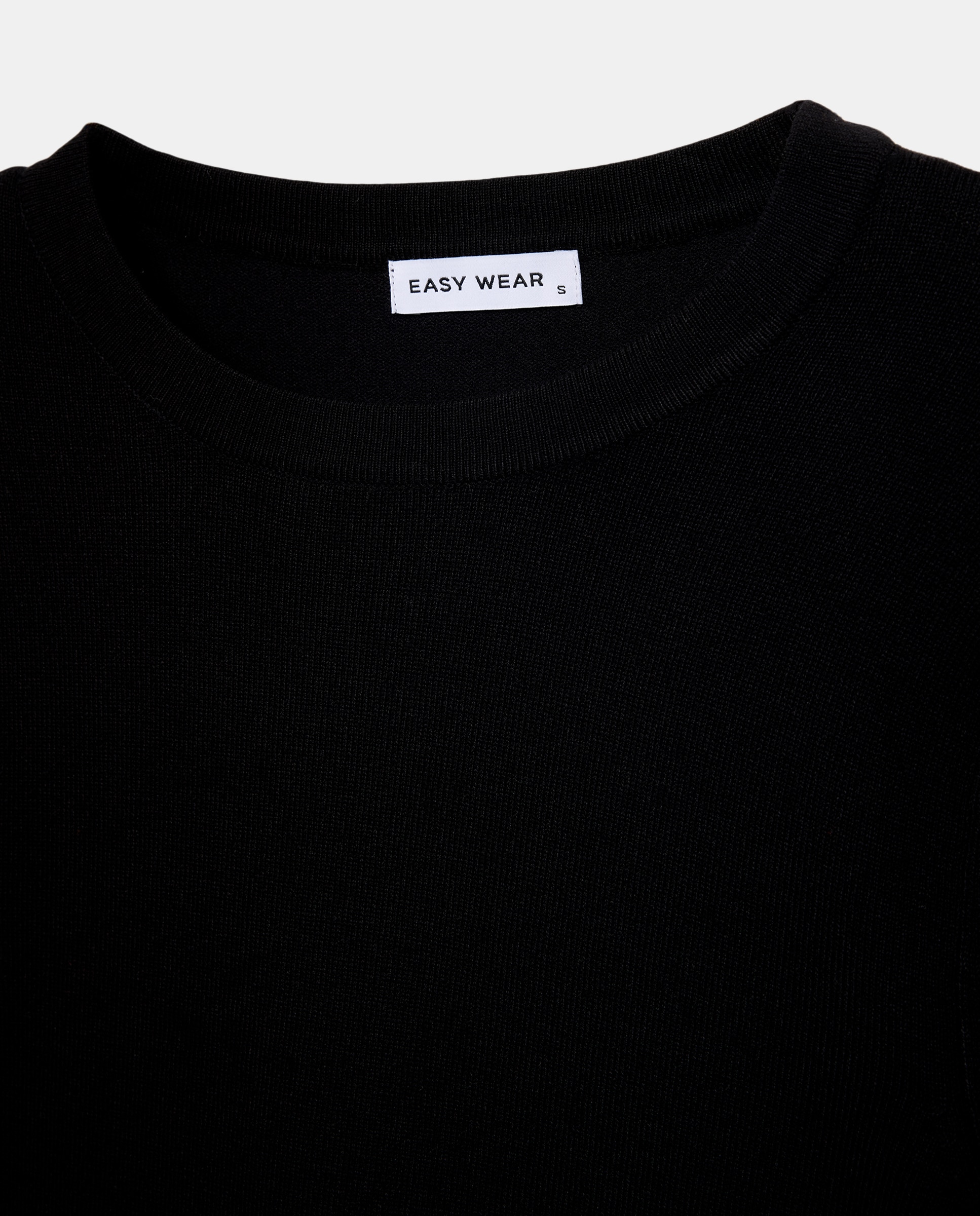 Jersey cuello redondo con detalle de botones en puño de mujer - Easy Wear - Negro Negro-5