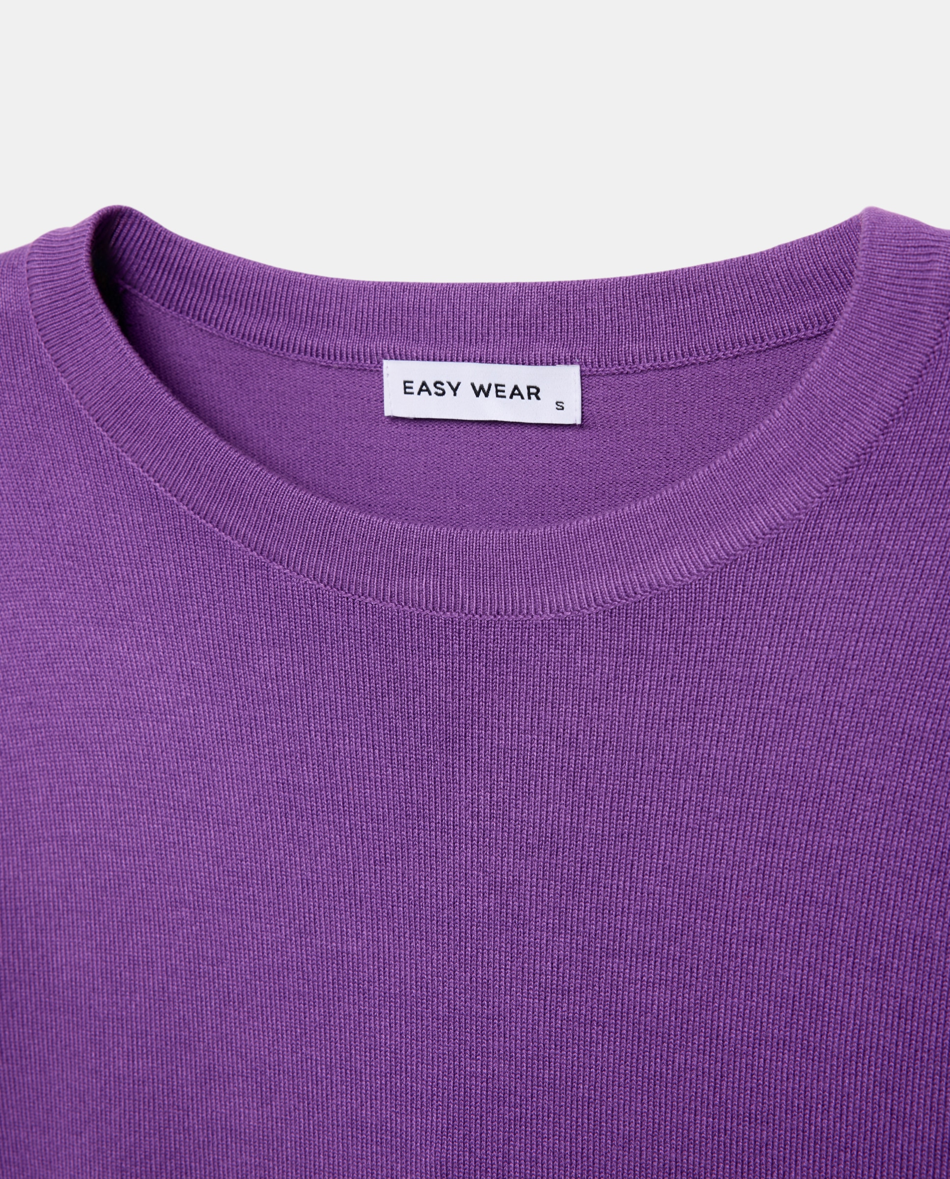 Jersey cuello redondo con detalle de botones en puño de mujer - Easy Wear - Purpura Purpura-5