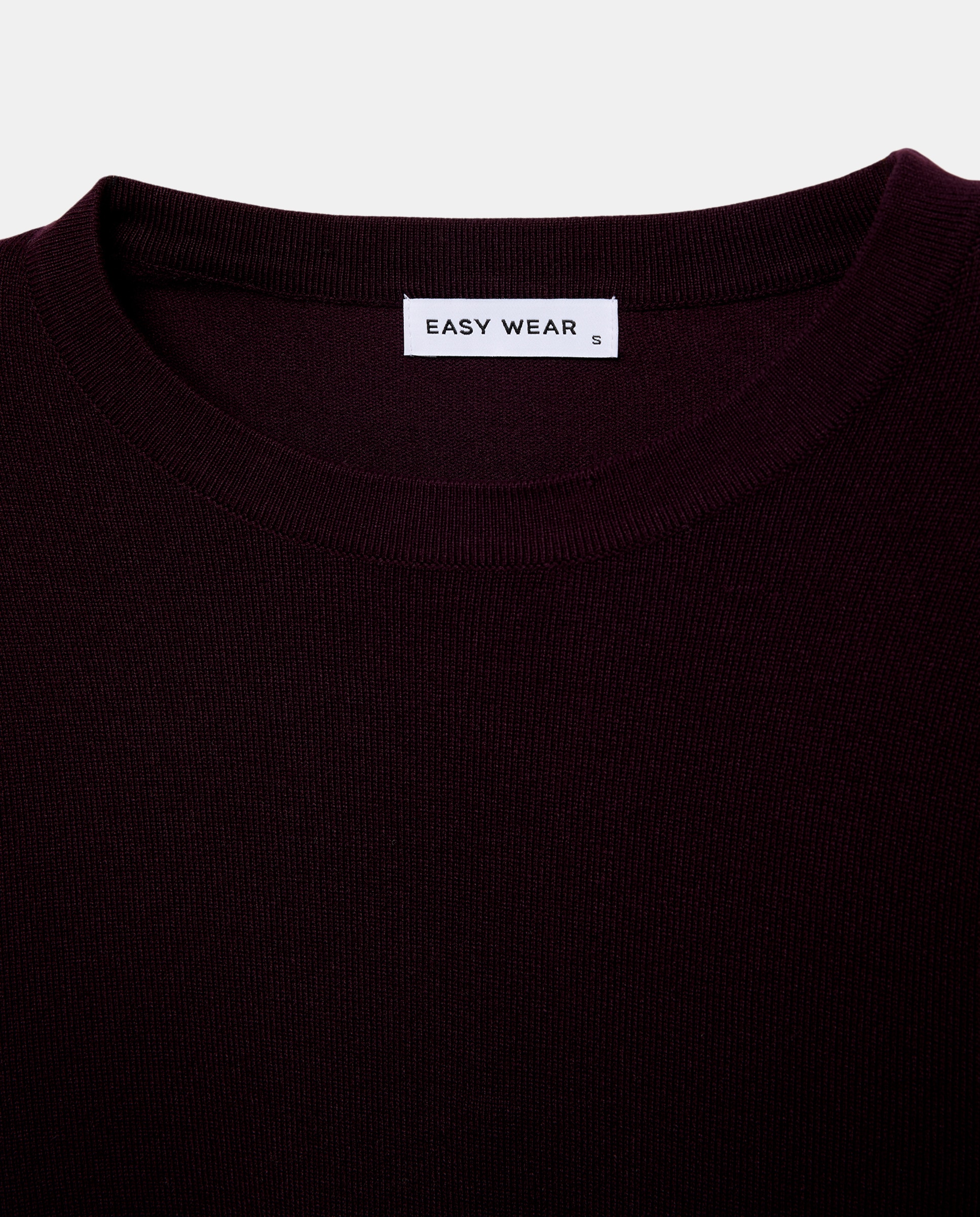 Jersey cuello redondo con detalle de botones en puño de mujer - Easy Wear - Ciruela Ciruela-5