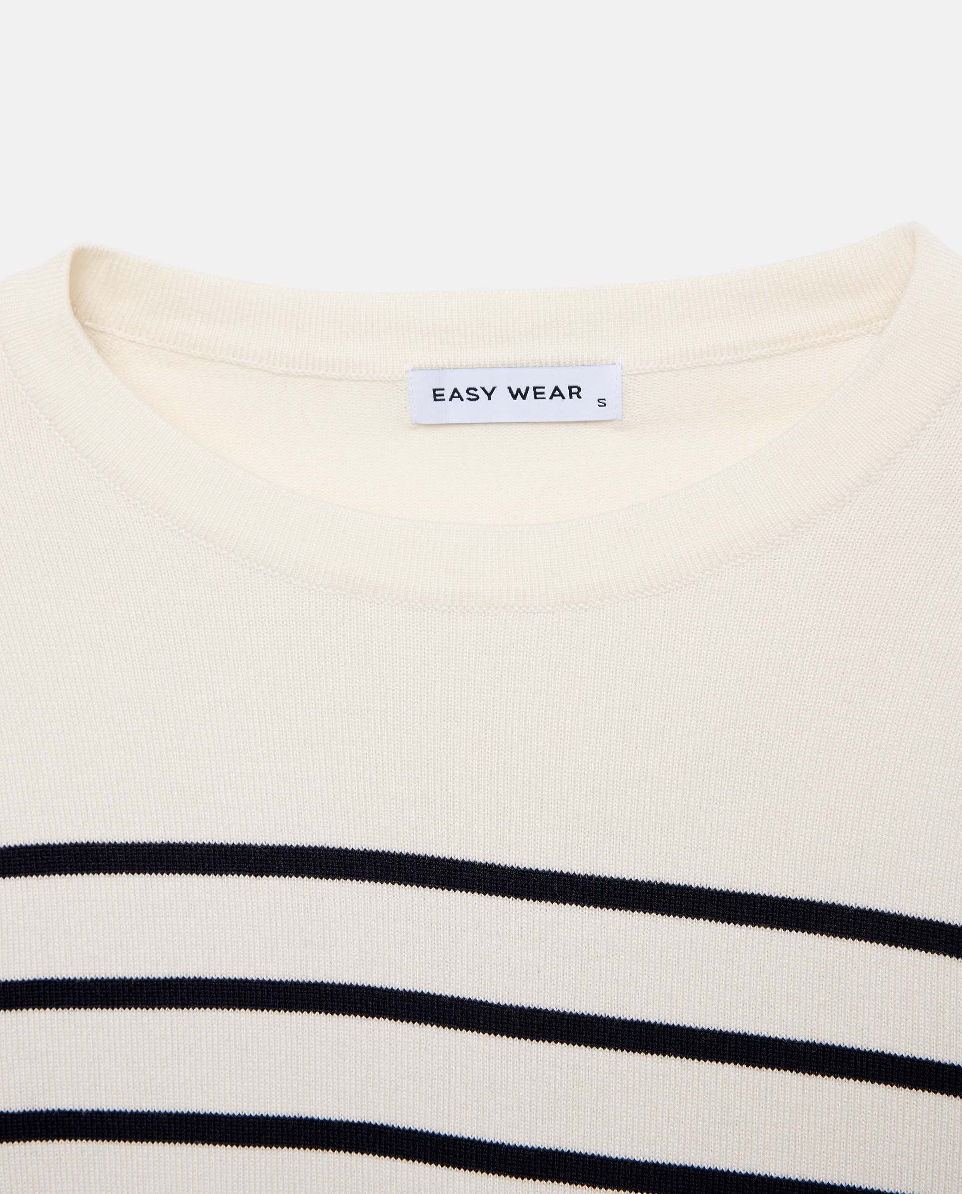Jersey cuello redondo con detalle de botones en puño de mujer - Easy Wear - Blanco Blanco-5